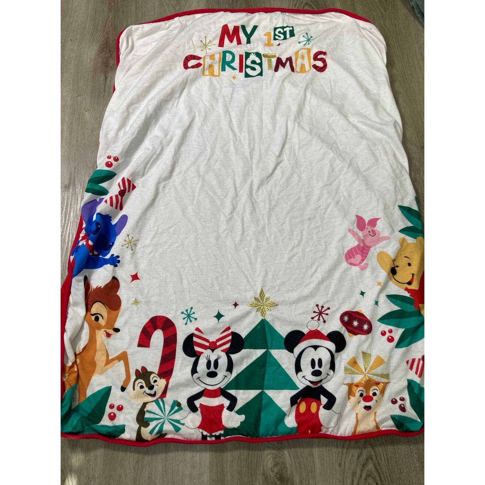 Disney Mickey & Friends My 1st Christmas Baby Crib Play Floor Blanket Multicolor - Thumbnail 3