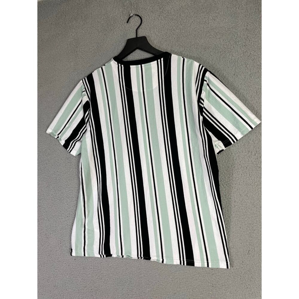 Refinery Republic Shirt Mens Large Berlin Striped Slim Fit Graphic Tee Green - Thumbnail 6