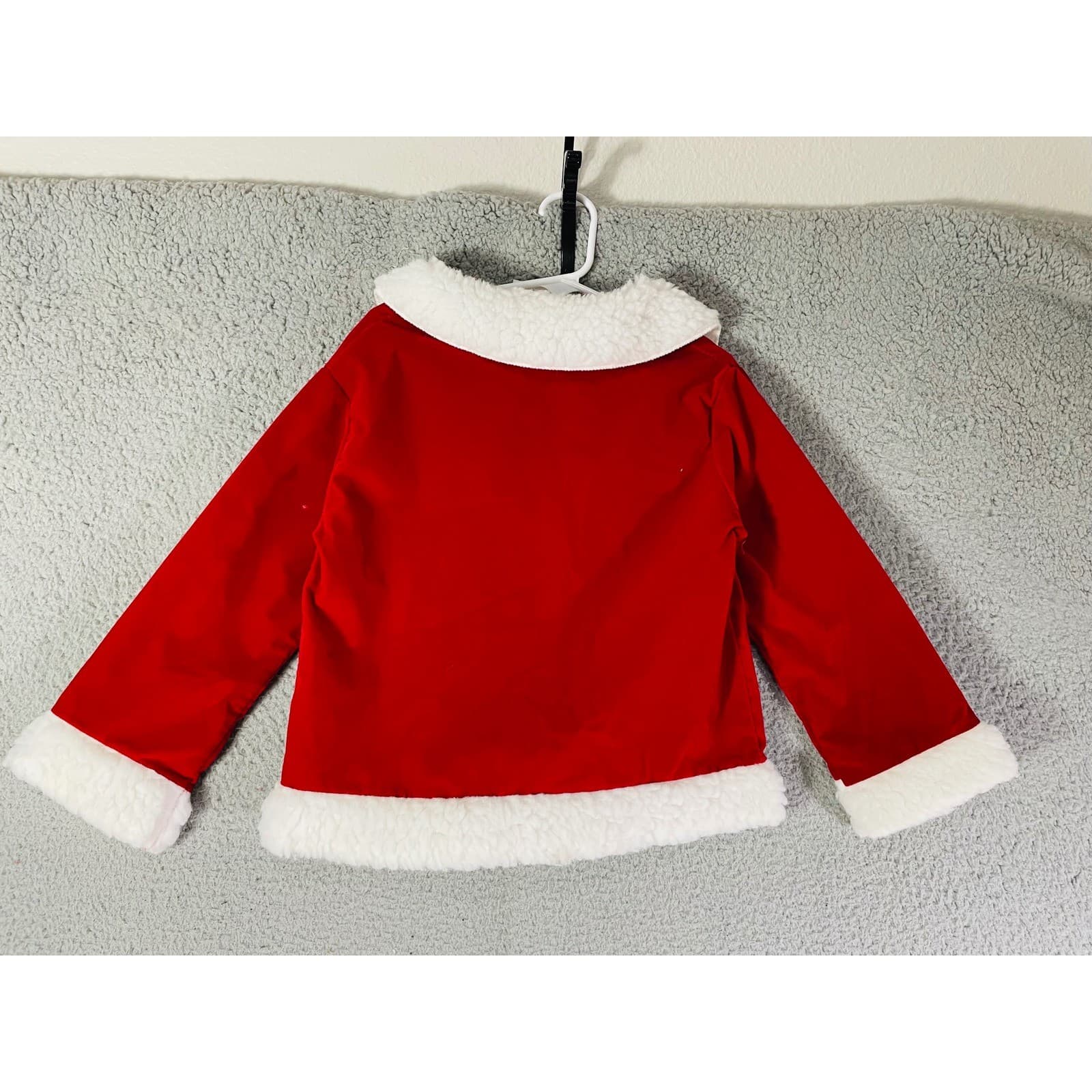 Toddler Santa Suit Jacket Vintage 90s Red White Holiday Christmas Costume - Thumbnail 10