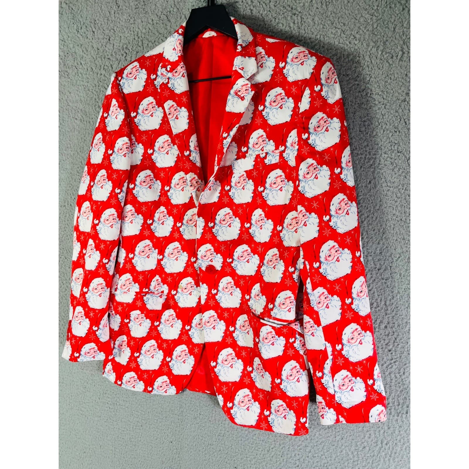 Santa Suit Jacket Suslo Couture Christmas Blazer Men's S/38 Slim Fit Holiday - Thumbnail 7