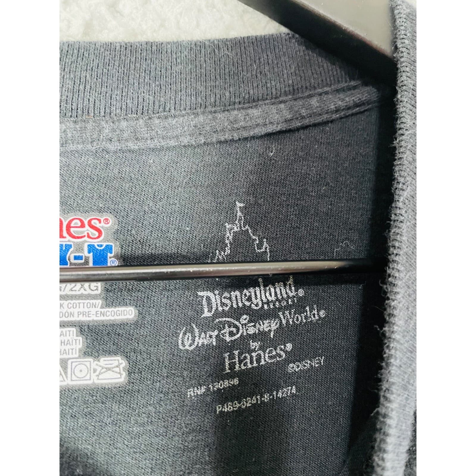 Disney Parks Maleficent Villain Black T Shirt Hanes Mens 2XL Disneyland World - Thumbnail 2