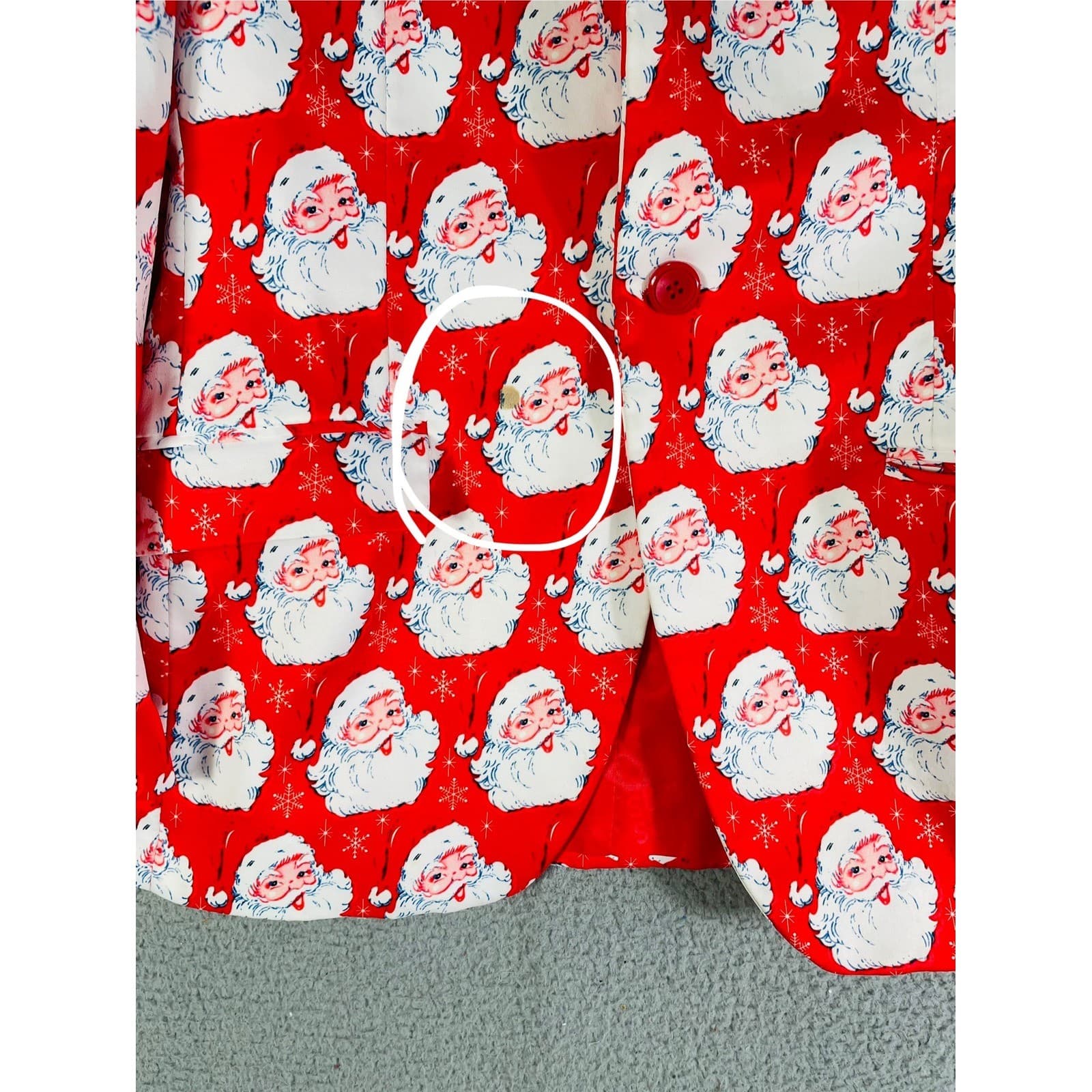 Santa Suit Jacket Suslo Couture Christmas Blazer Men's S/38 Slim Fit Holiday - Thumbnail 3