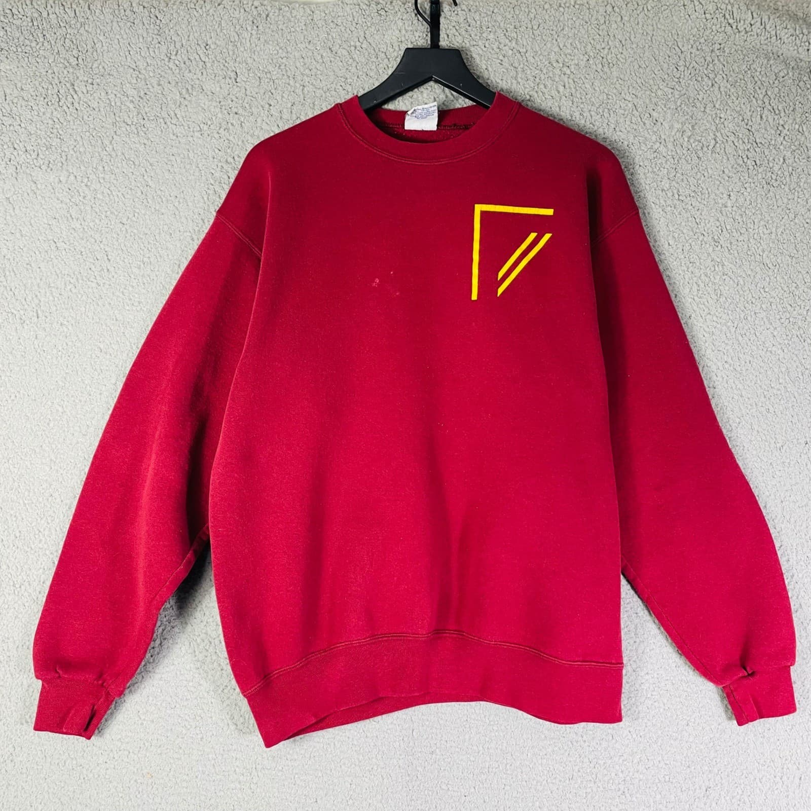 Vintage 90s Madison Square SanTee Heavyweight Red Crewneck Sweatshirt Men’s L - Thumbnail 6
