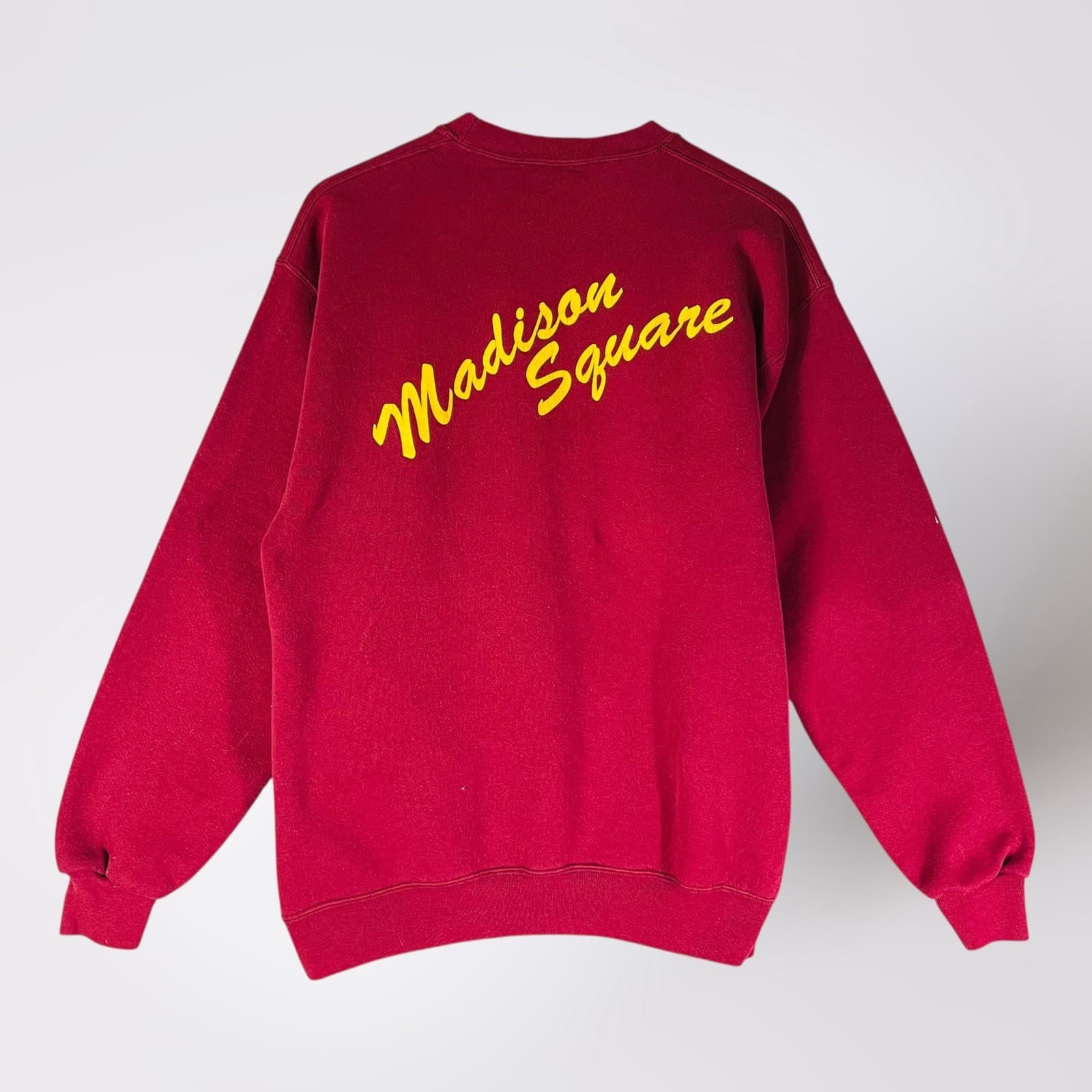 Vintage 90s Madison Square SanTee Heavyweight Red Crewneck Sweatshirt Men’s L