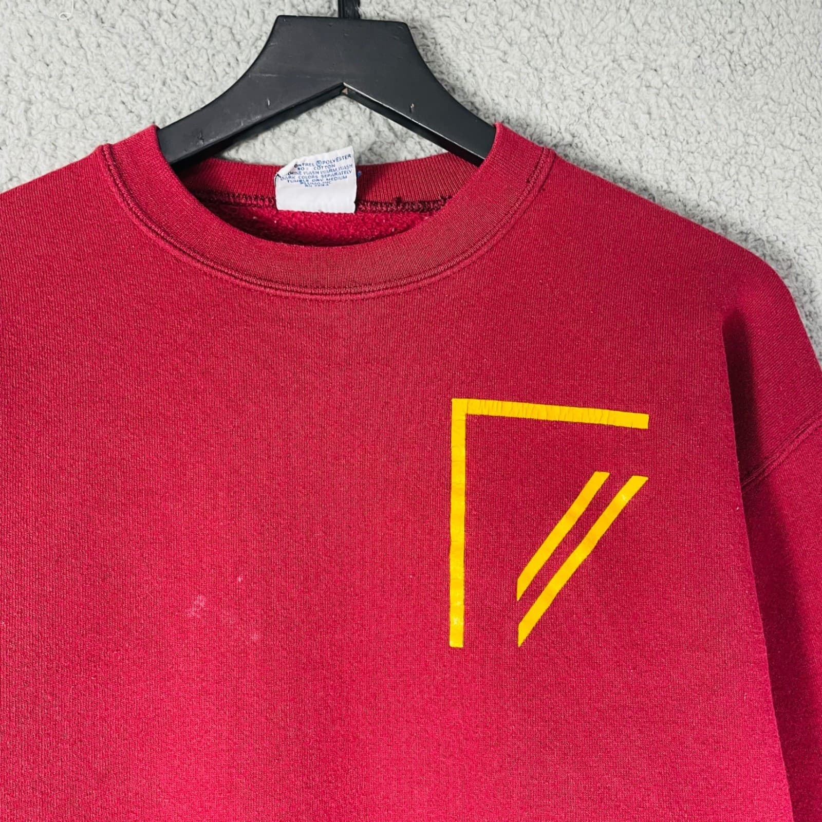 Vintage 90s Madison Square SanTee Heavyweight Red Crewneck Sweatshirt Men’s L - Thumbnail 7