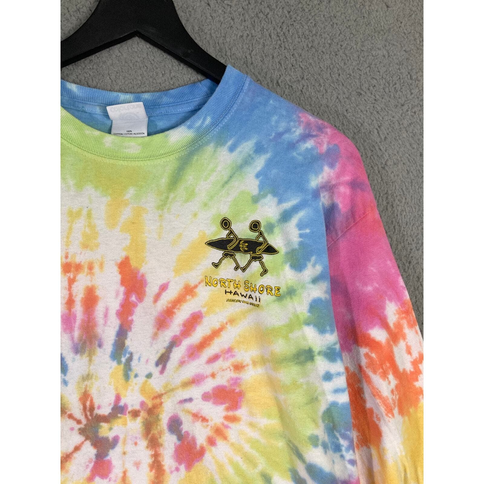 North Shore Hawaii Tie Dye Long Sleeve Shirt Unisex Size L Multicolor - Thumbnail 2