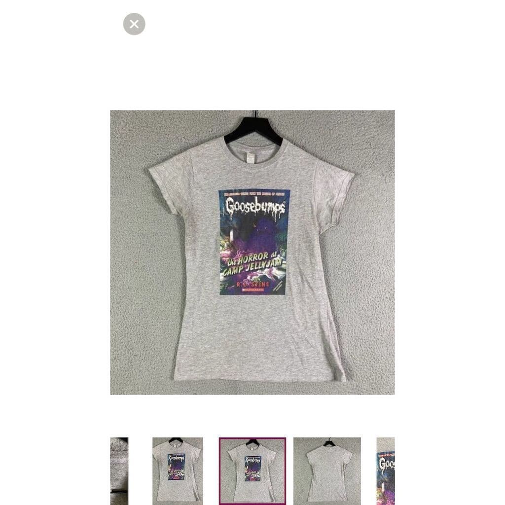 Goosebumps "The Horror at Camp Jellyjam" Juniors Gray Graphic T-Shirt M - Thumbnail 5
