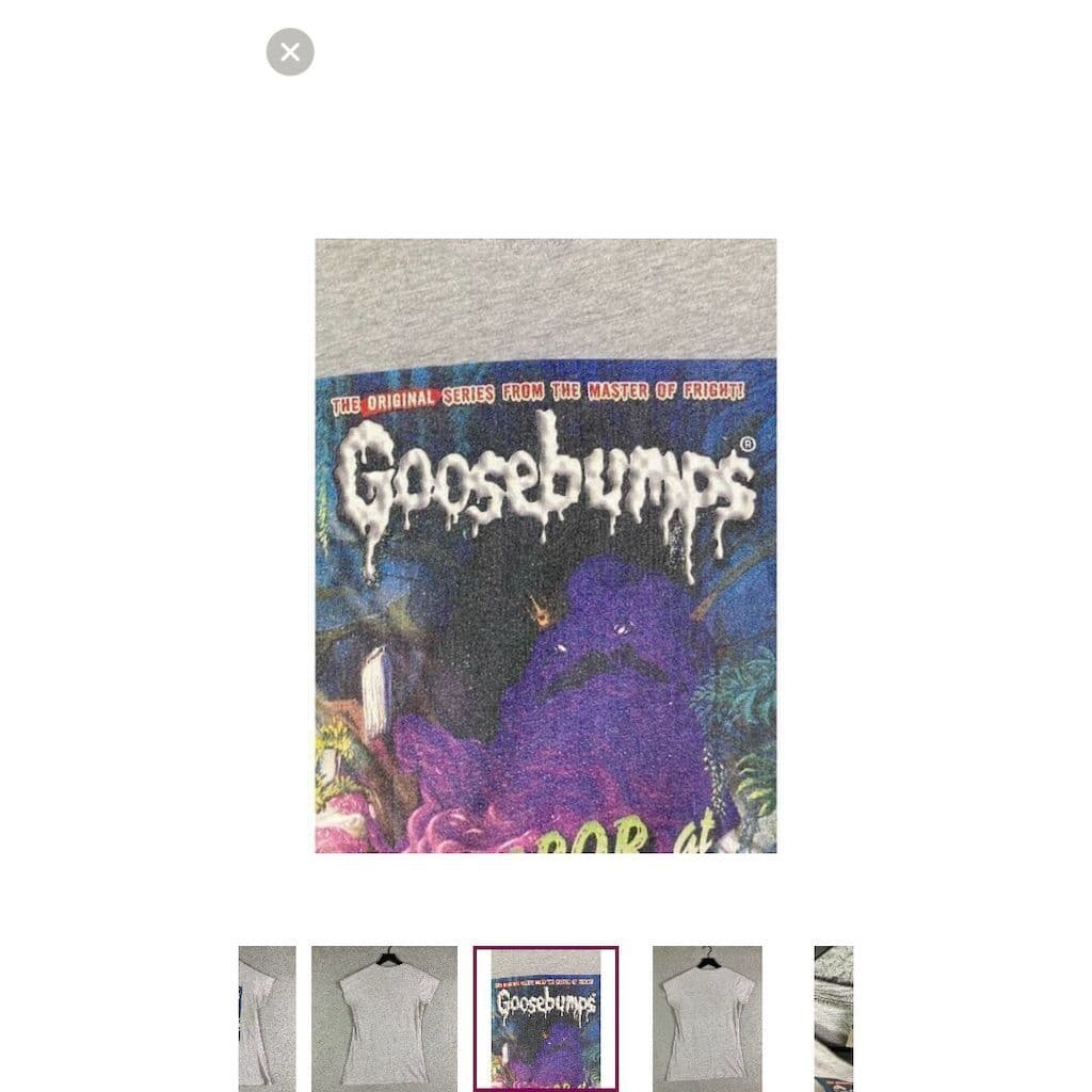 Goosebumps "The Horror at Camp Jellyjam" Juniors Gray Graphic T-Shirt M - Thumbnail 7