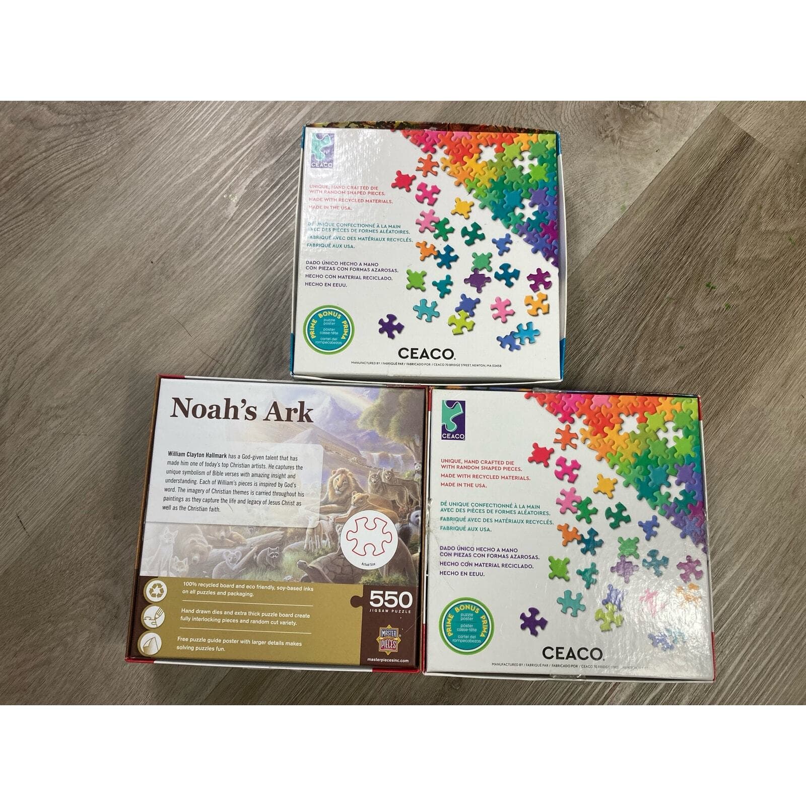 Puzzle Bundle 3 Pack Noah's Ark + Animals 550-1000 Pieces Animal Theme Ages 12+ - Thumbnail 5