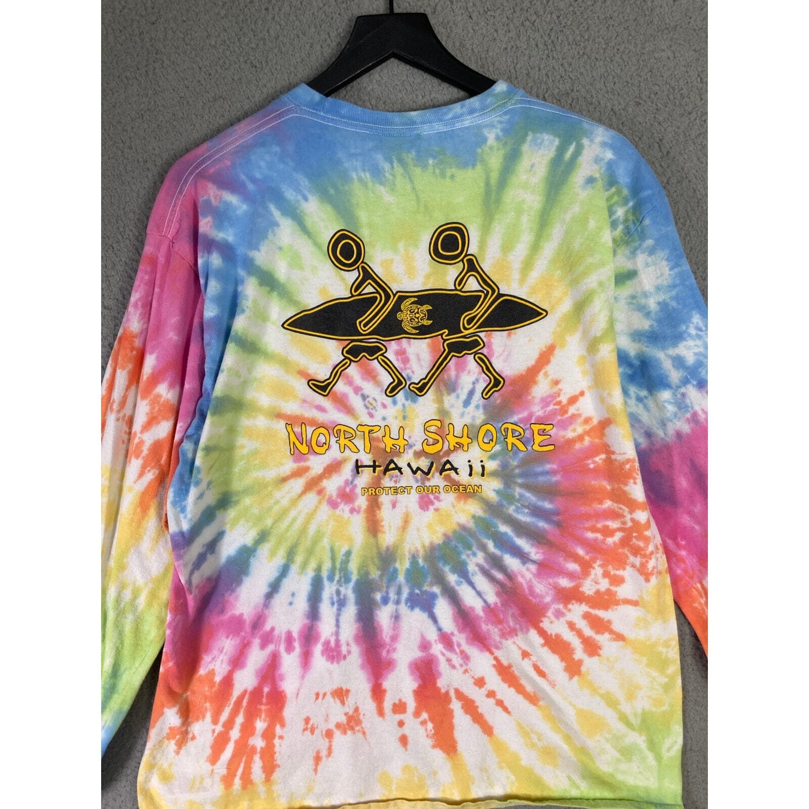 North Shore Hawaii Tie Dye Long Sleeve Shirt Unisex Size L Multicolor - Thumbnail 6