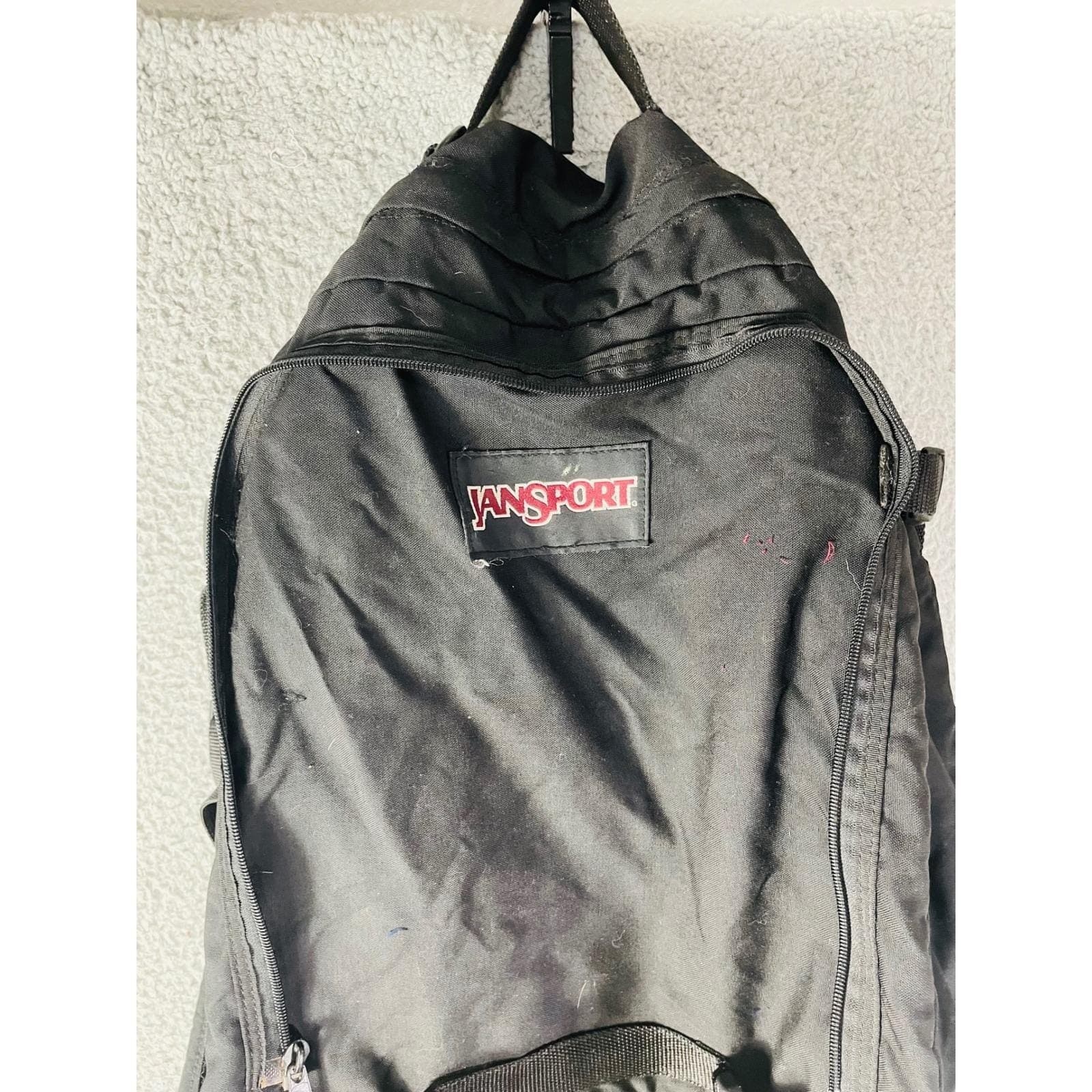 Vintage JanSport Internal Frame Backpack Black Hiking Camping Trail Pack Gear - Thumbnail 6