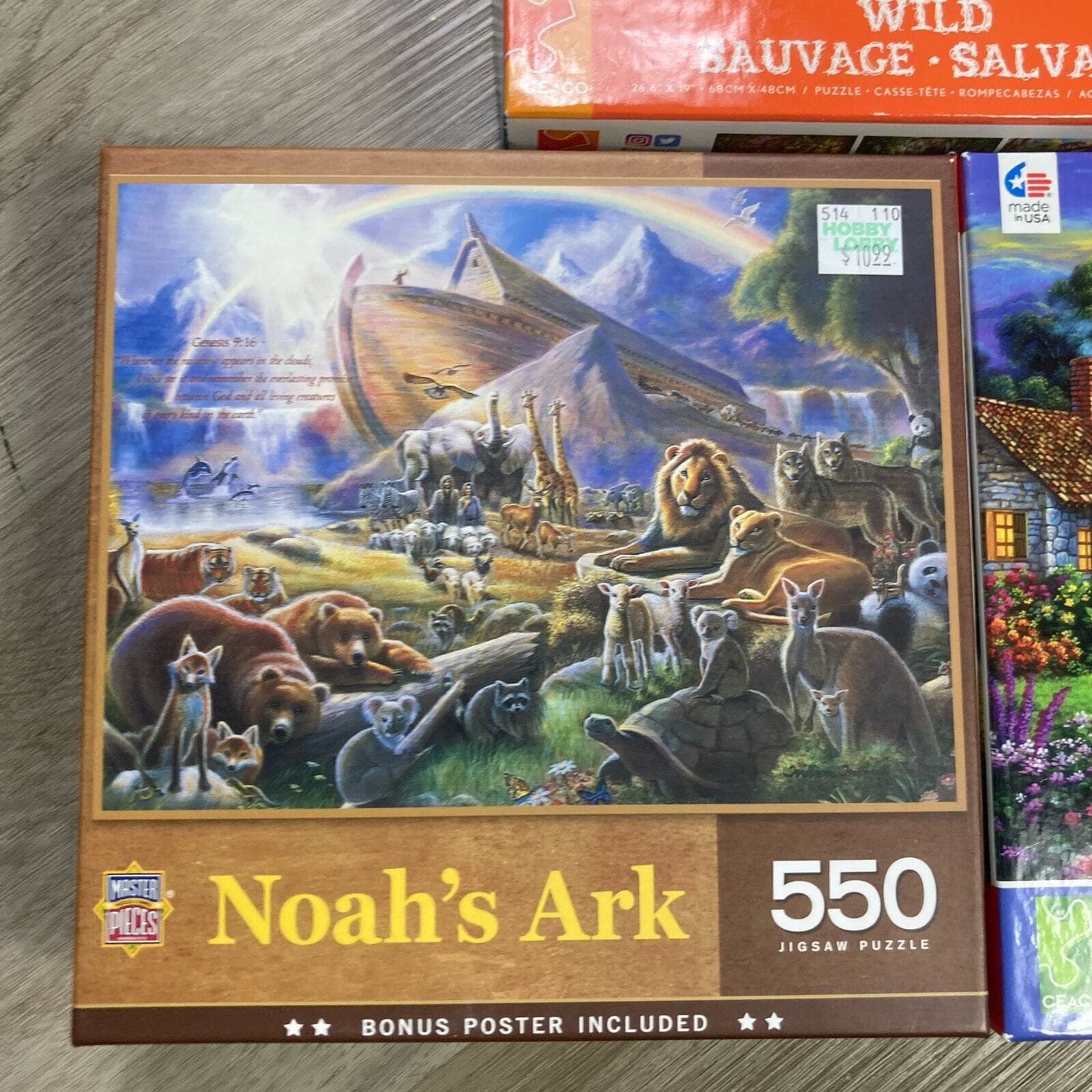 Puzzle Bundle 3 Pack Noah's Ark + Animals 550-1000 Pieces Animal Theme Ages 12+ - Thumbnail 3