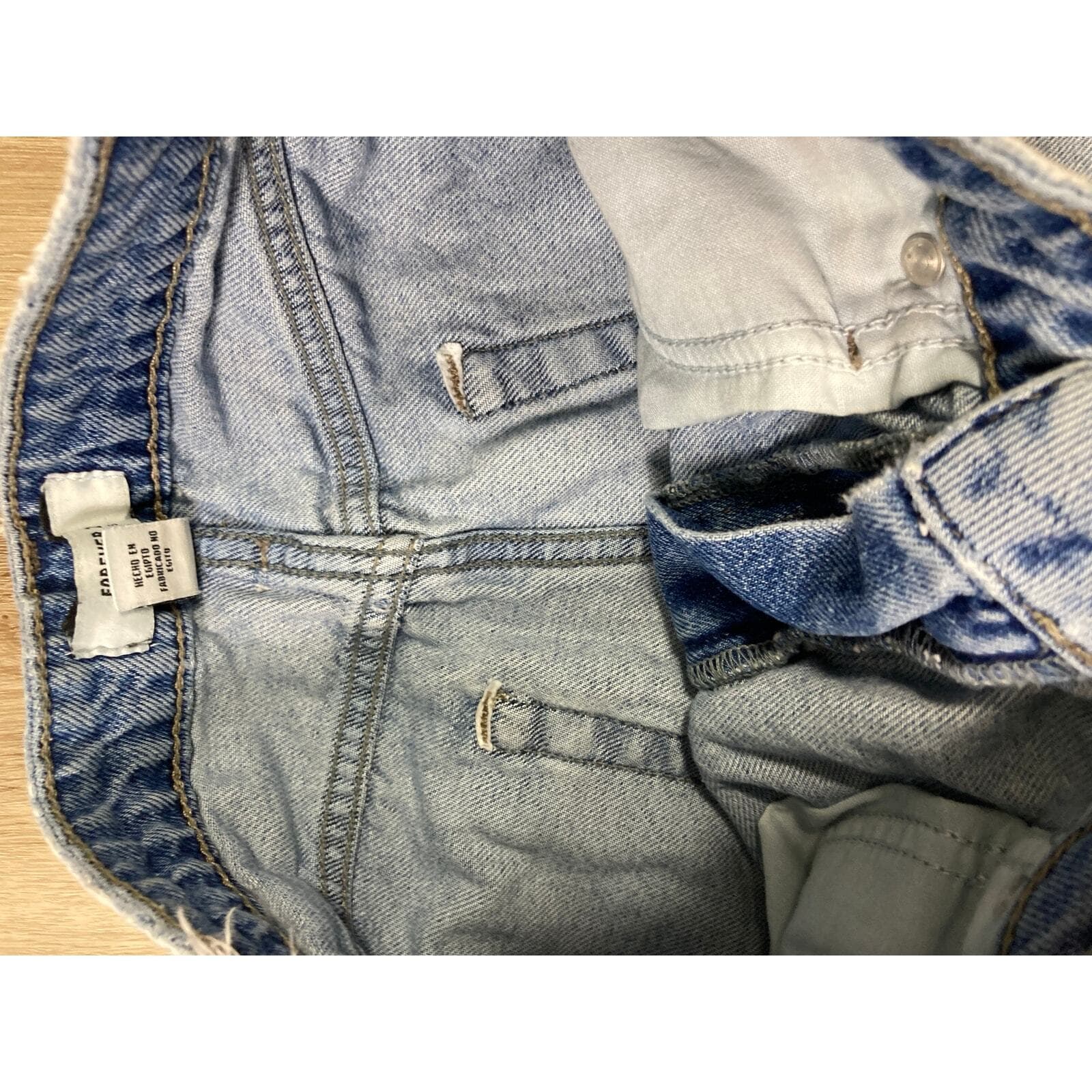 Forever 21 Women's Blue Distressed Denim Cutoff Shorts Size 27 Casual - Thumbnail 7
