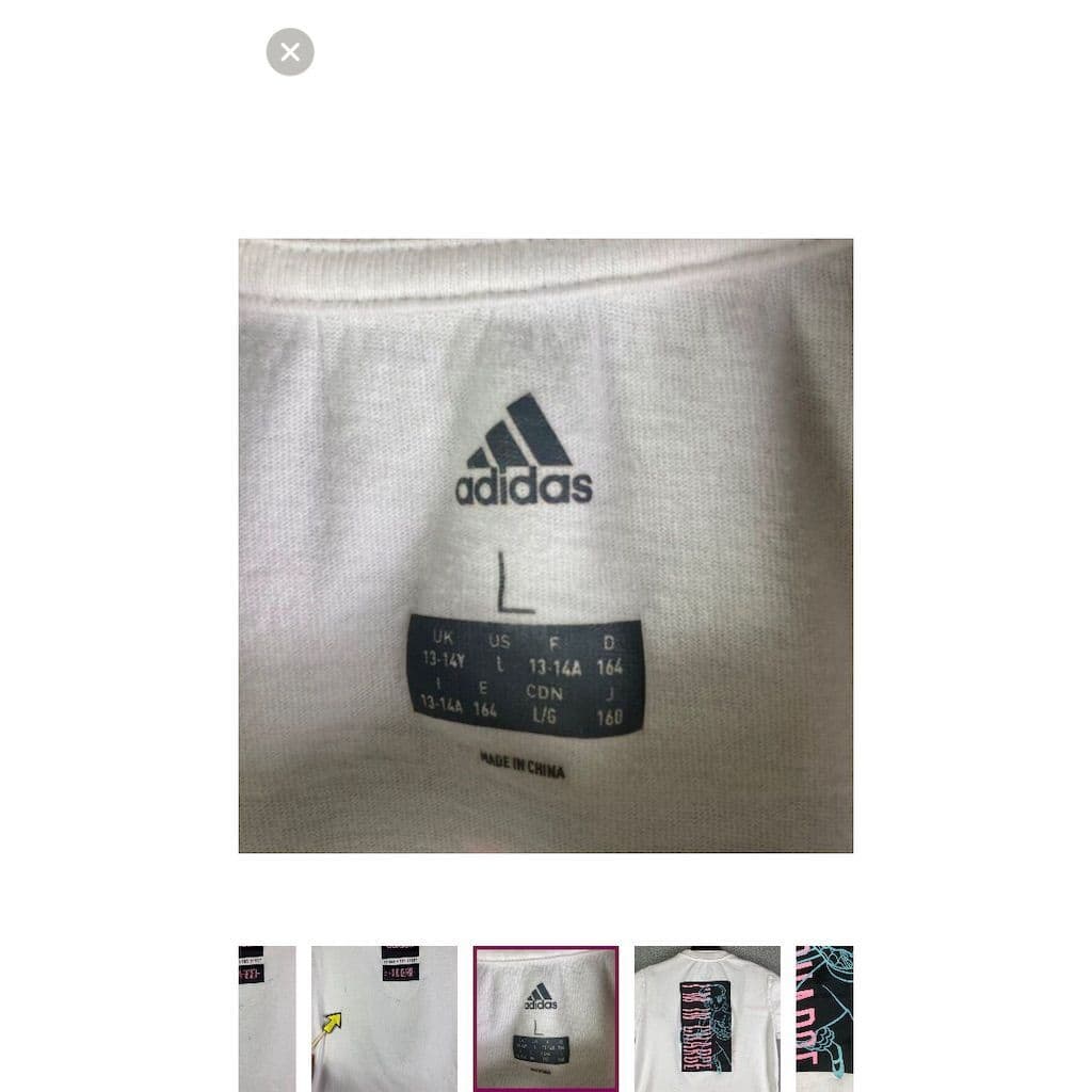 Adidas x Toy Story Youth T-Shirt Size L White Disney Pixar Kids Unisex Tee - Thumbnail 7