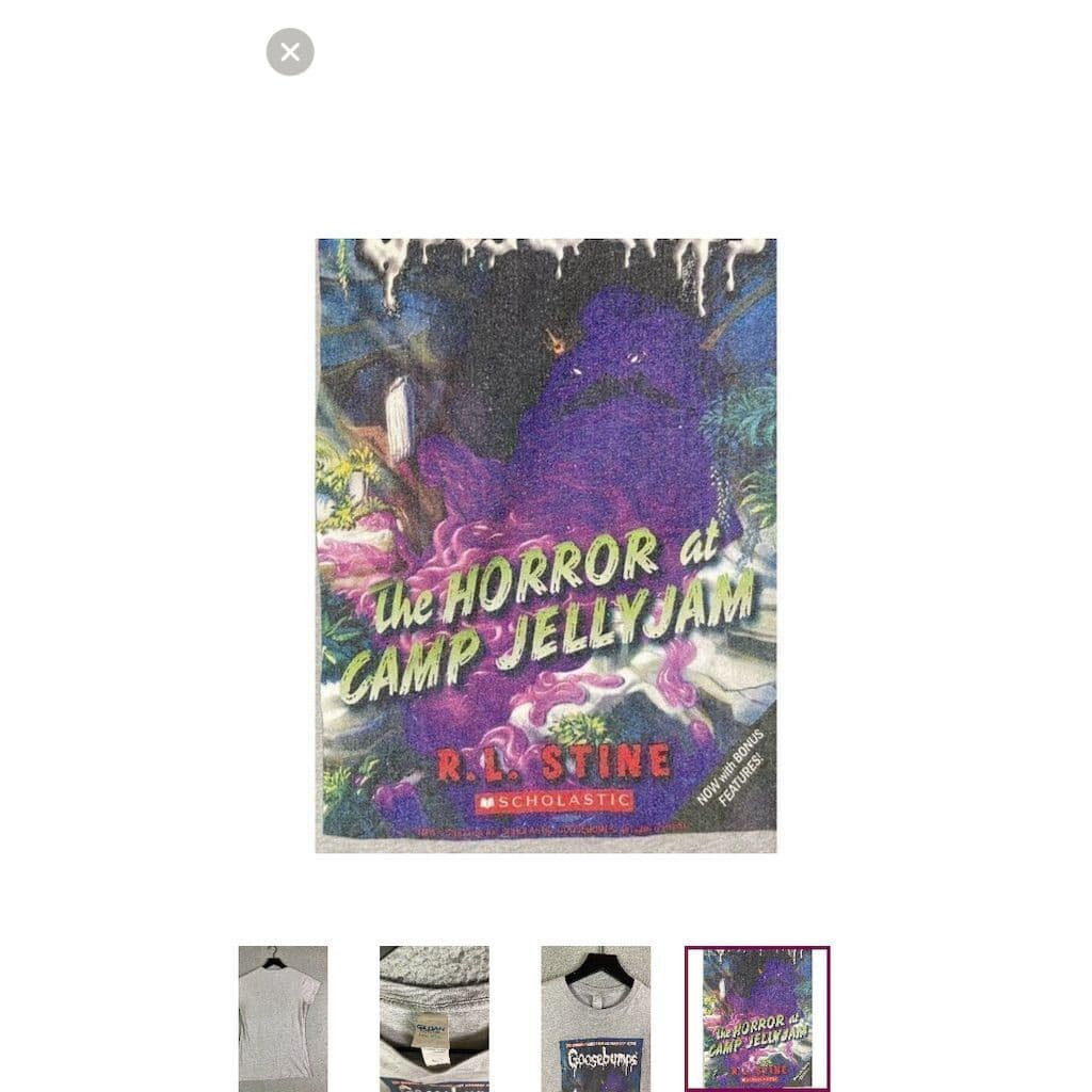 Goosebumps "The Horror at Camp Jellyjam" Juniors Gray Graphic T-Shirt M - Thumbnail 10