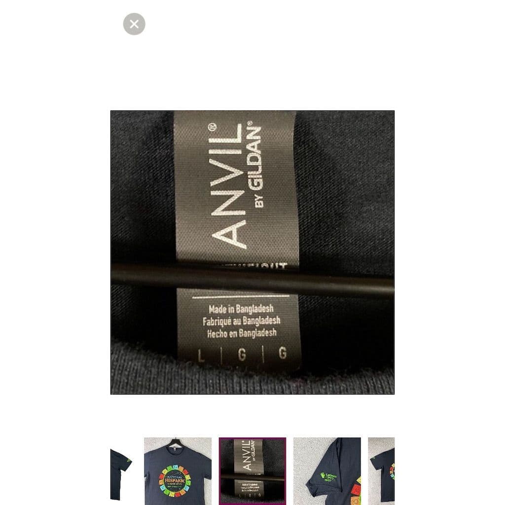 Anvil by Gildan National Hispanic Heritage Month T-Shirt Multi-Color L - Thumbnail 4