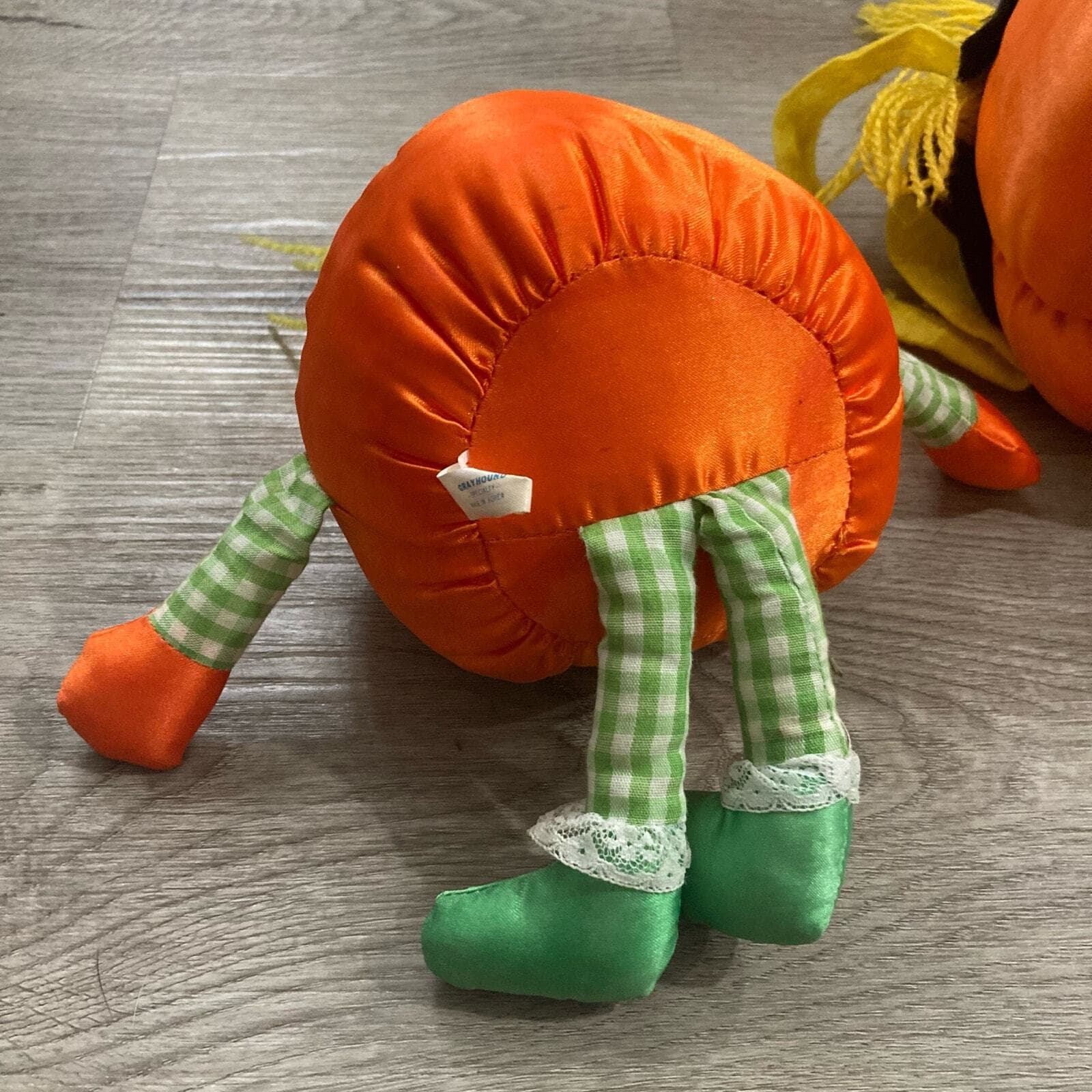 Vintage Grayhound Halloween Pumpkin Plush Toys - Set of 2 Small 6-14 in - Thumbnail 4