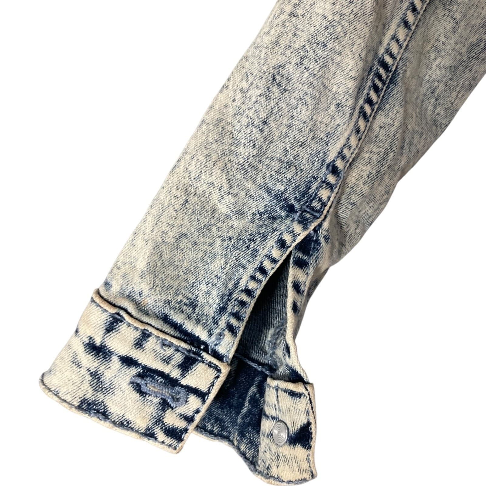 Barbie Denim Jacket Girls XS 4-5 Blue Acid Wash Embroidered Rainbow Trucker Jean - Thumbnail 12