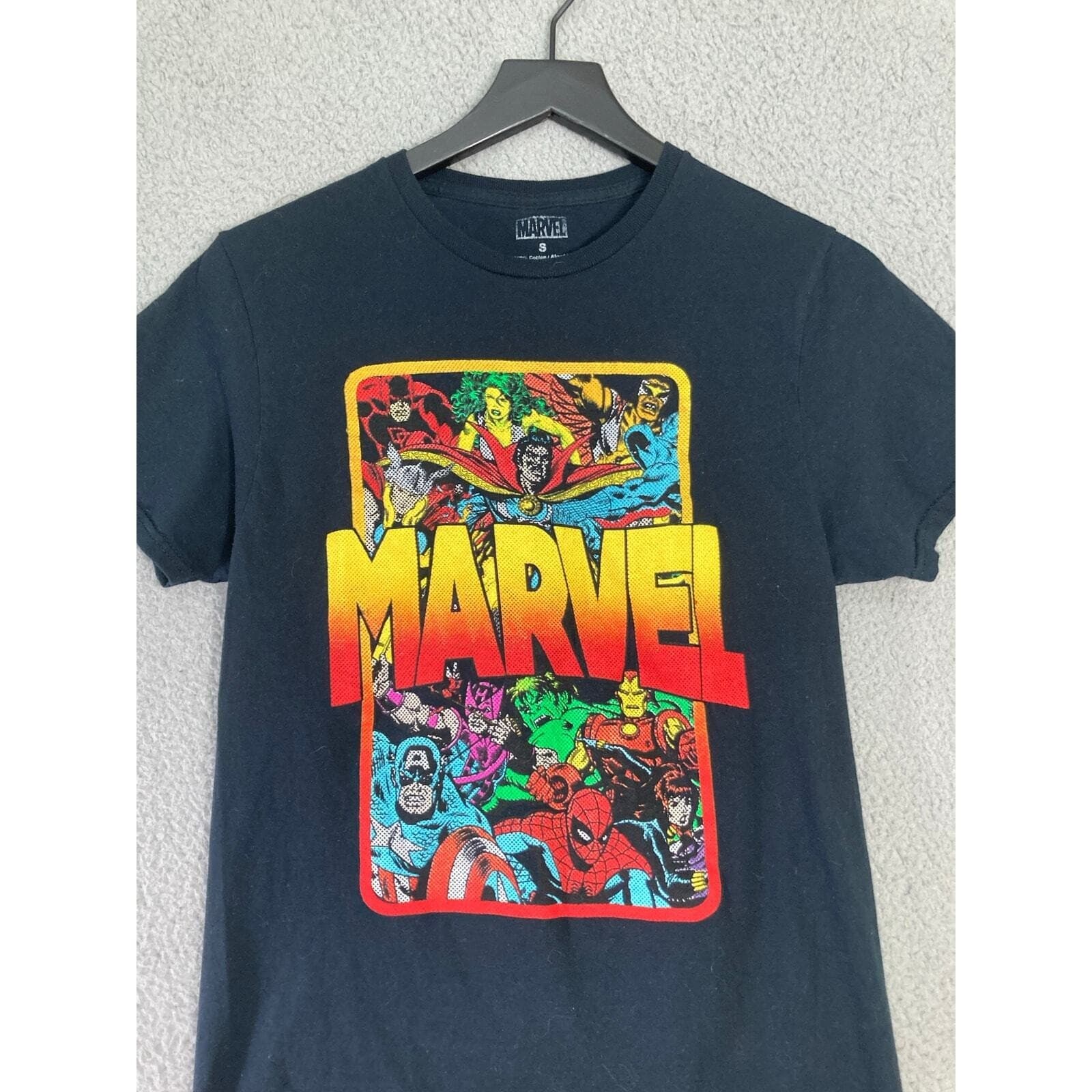 Marvel Women's Superheroes Graphic T-Shirt Black Size S Casual Top - Thumbnail 4
