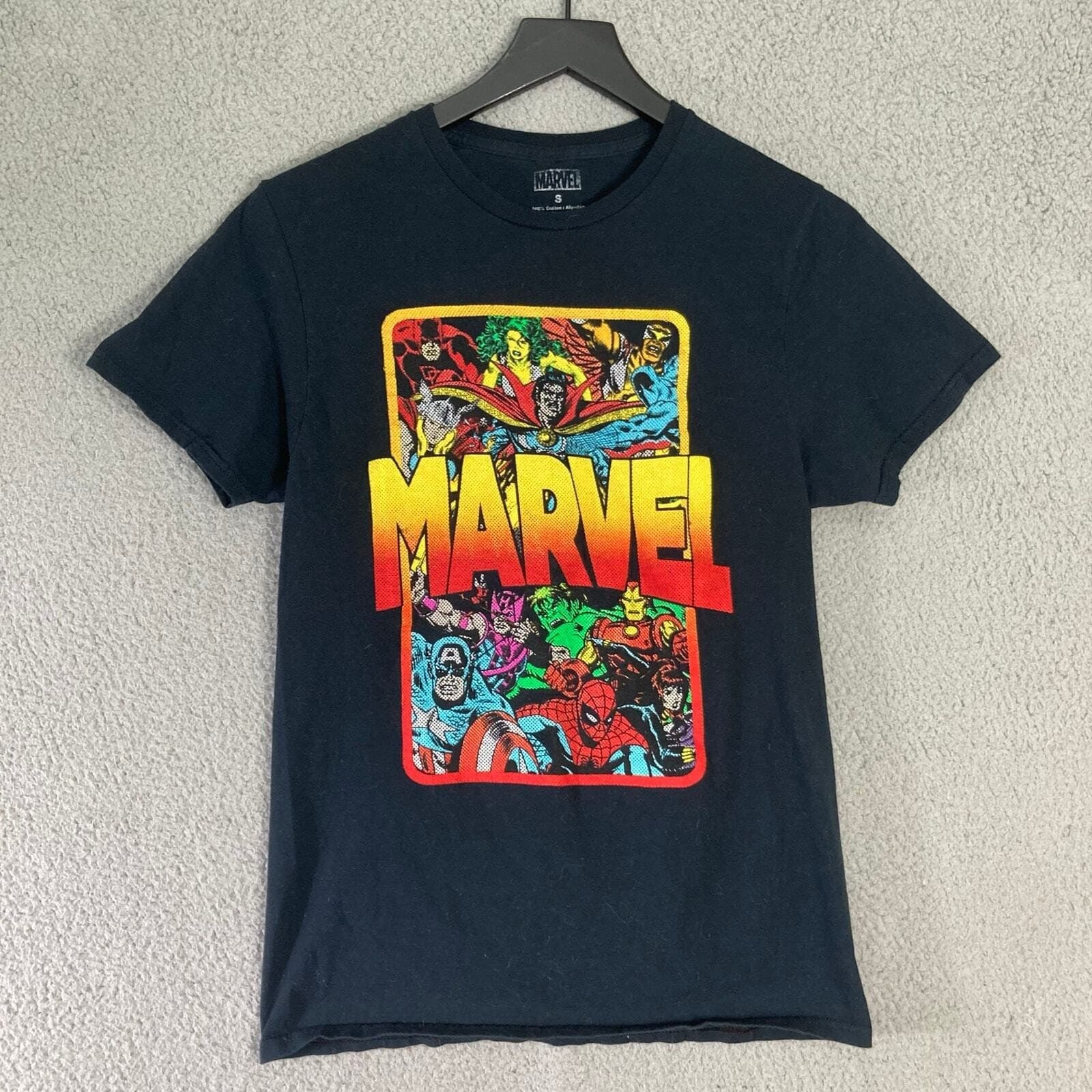 Marvel Women's Superheroes Graphic T-Shirt Black Size S Casual Top - Thumbnail 8