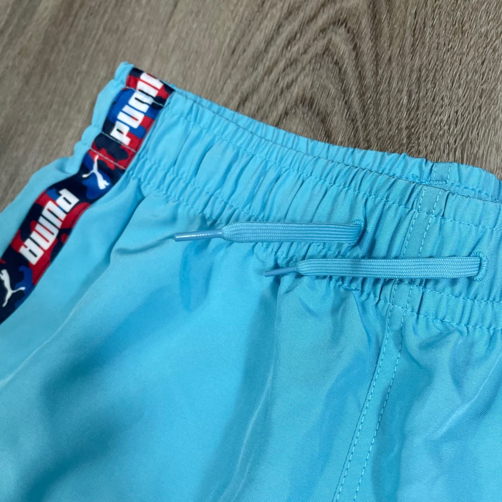 Puma Athletic Shorts Womens Large Blue Training Gym Workout Running Logo - Thumbnail 9