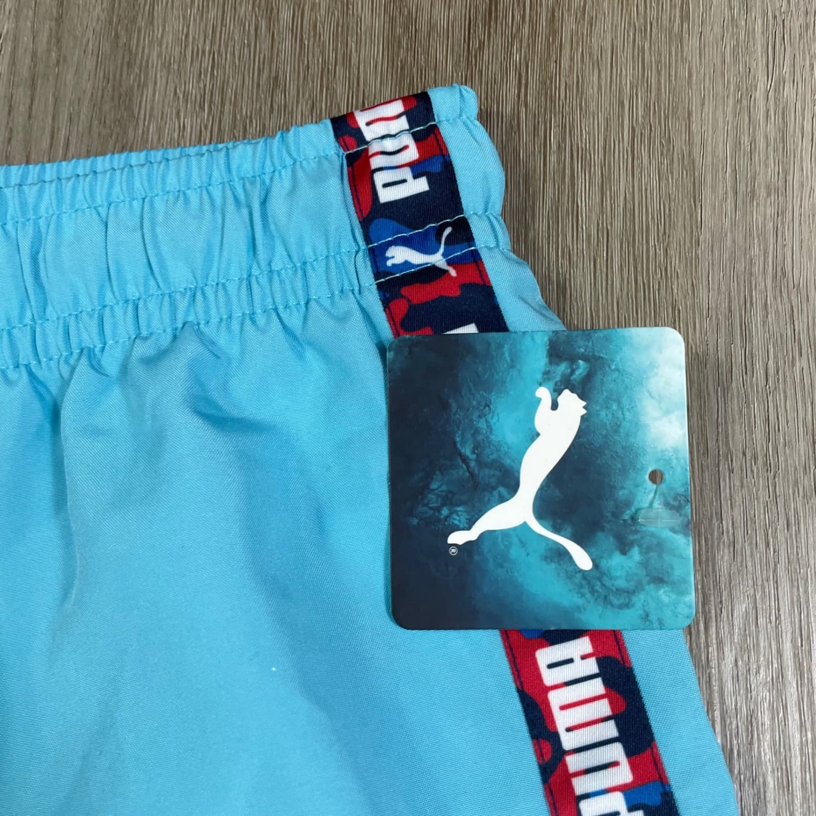 Puma Athletic Shorts Womens Large Blue Training Gym Workout Running Logo - Thumbnail 7