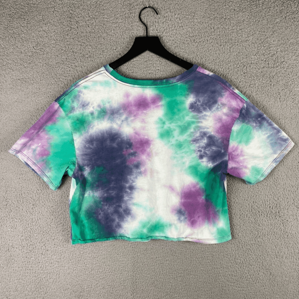 Harvard Crop Shirt Womens University Short Sleeve Tee Tie Dye Graphic 2XL XXL - Thumbnail 3