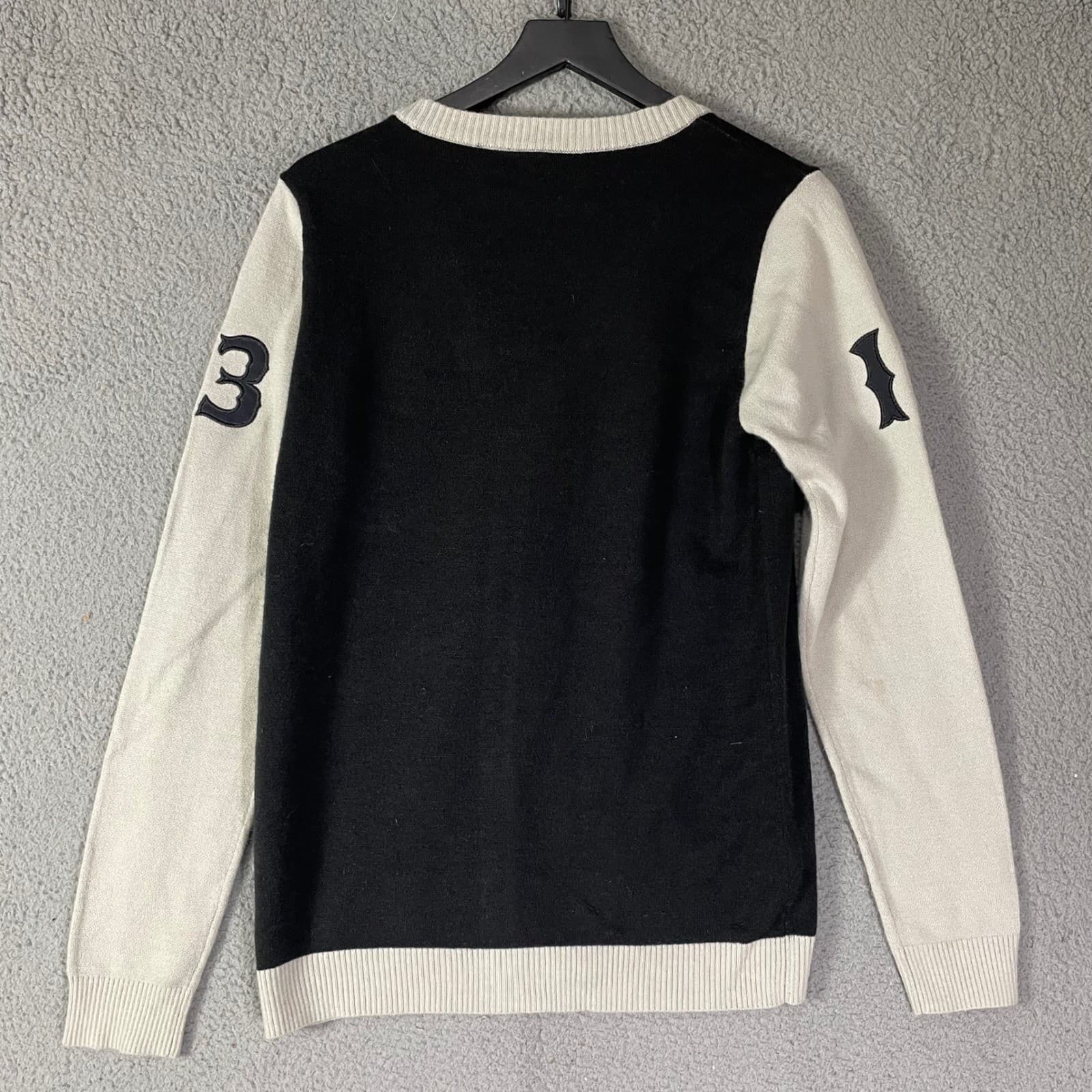 Disney Jack Skellington Cardigan Men's Medium Black Gray Varsity Style Sweater - Thumbnail 6