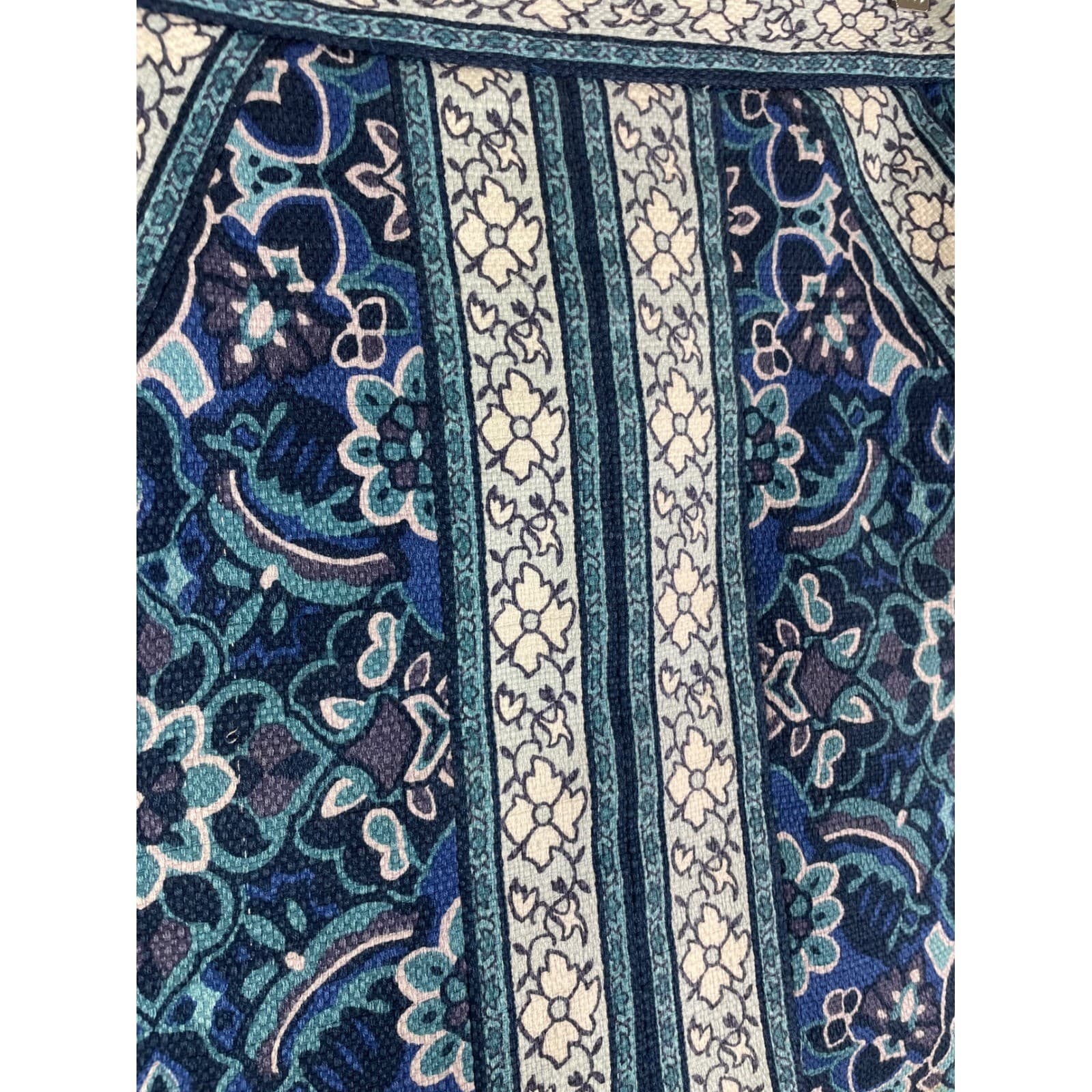 LOFT Pencil Skirt Womens Size 2 Blue Geometric Knee Length Stretch Office Split - Thumbnail 10