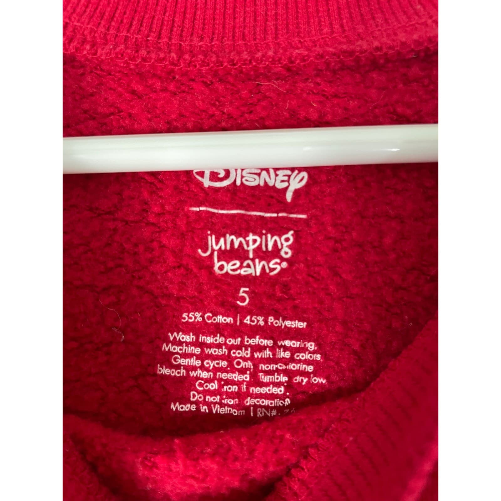 Disney Jumping Beans Red Kids Christmas Sweatshirt Mickey Mouse Size 5 - Thumbnail 3