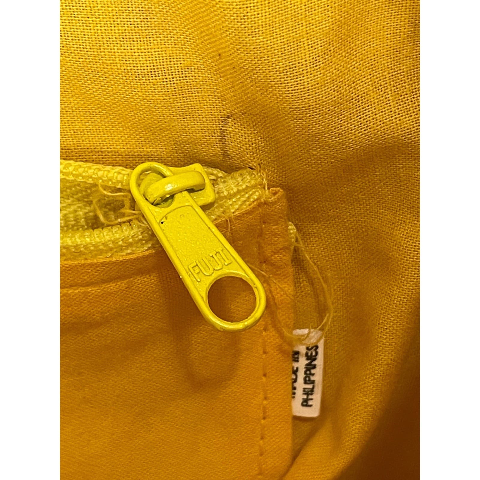 Charter Club Straw Woven Floral Applique Tote Bag Purse Yellow Lined - Thumbnail 4
