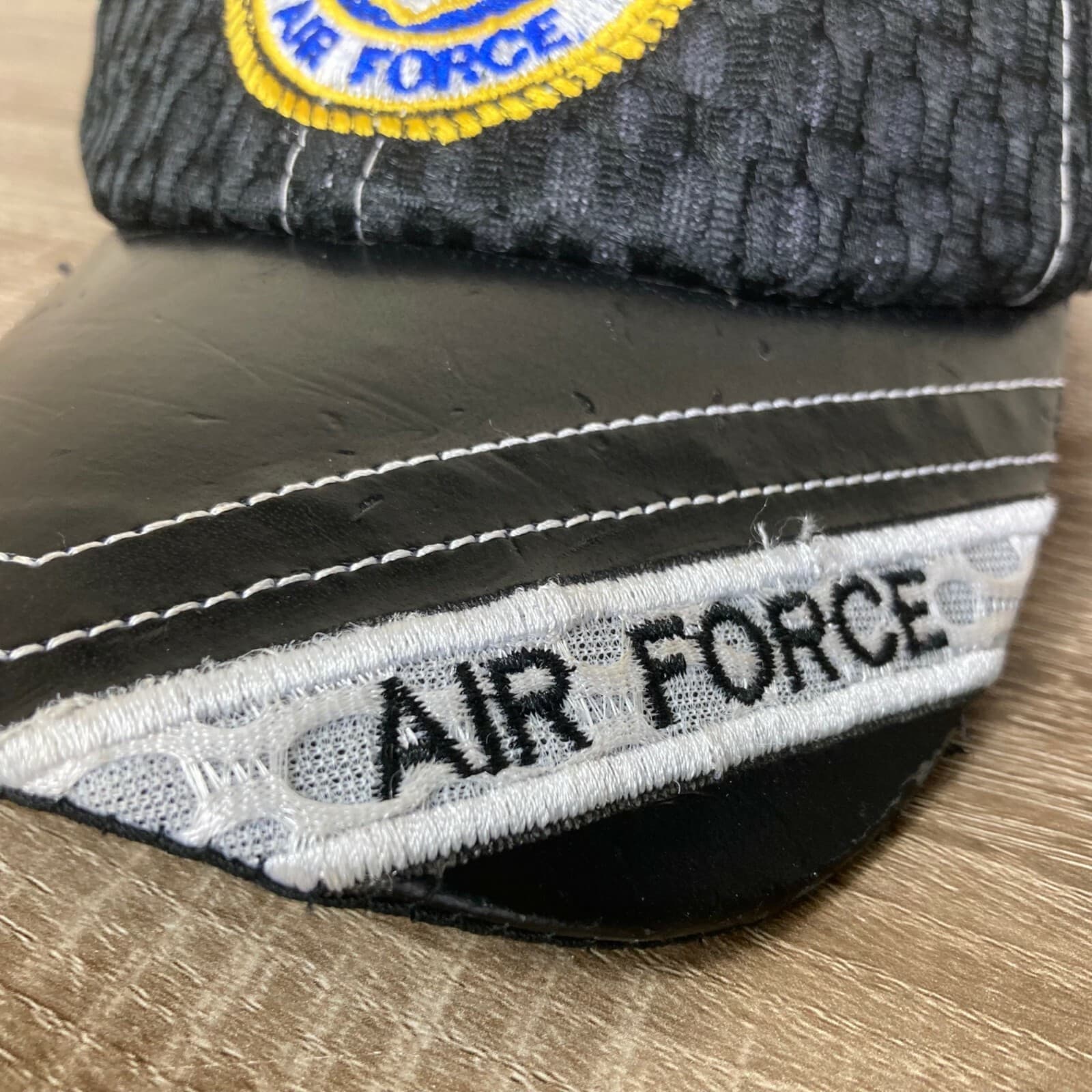 United States Air Force Hat USAF Unisex Military Embroidered USA Vet Black OSFA - Thumbnail 3