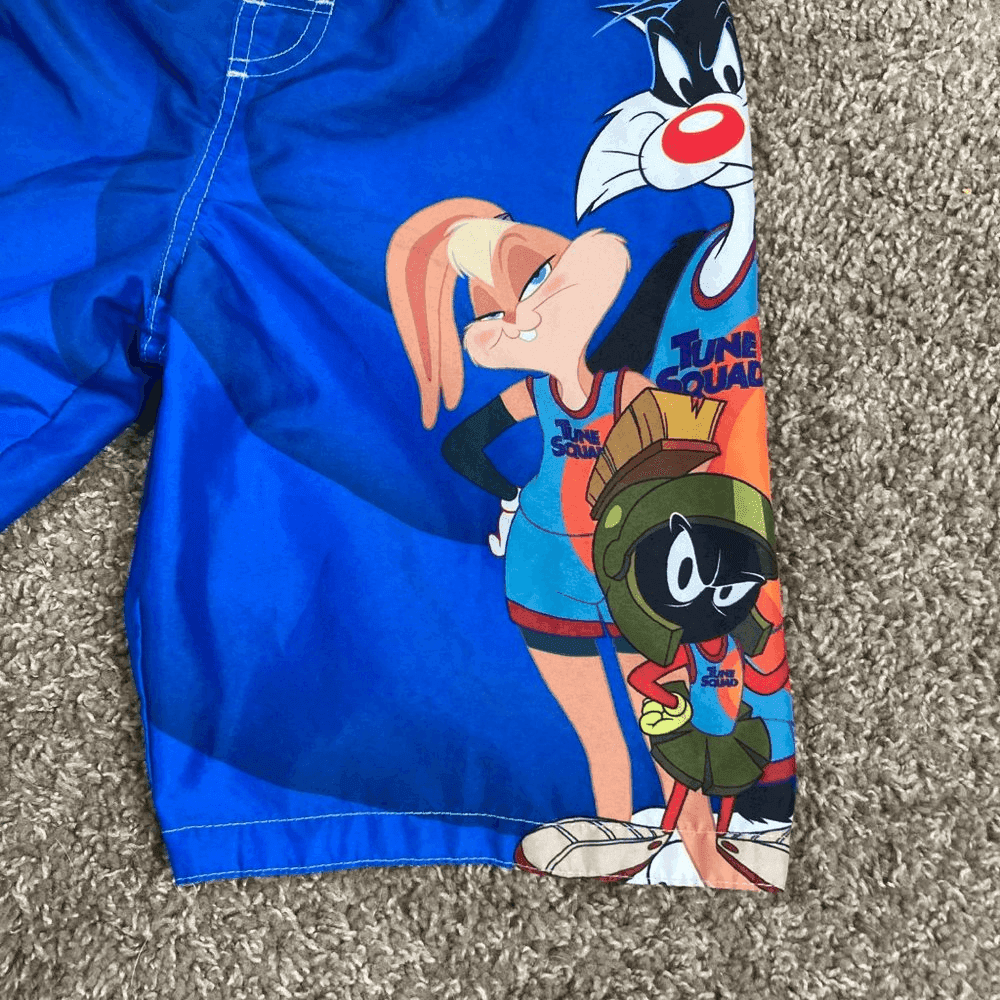 Space Jam Swim Trunks Shorts Youth Size M 10/12 Tune Squad Swimsuit Swimwear - Thumbnail 6