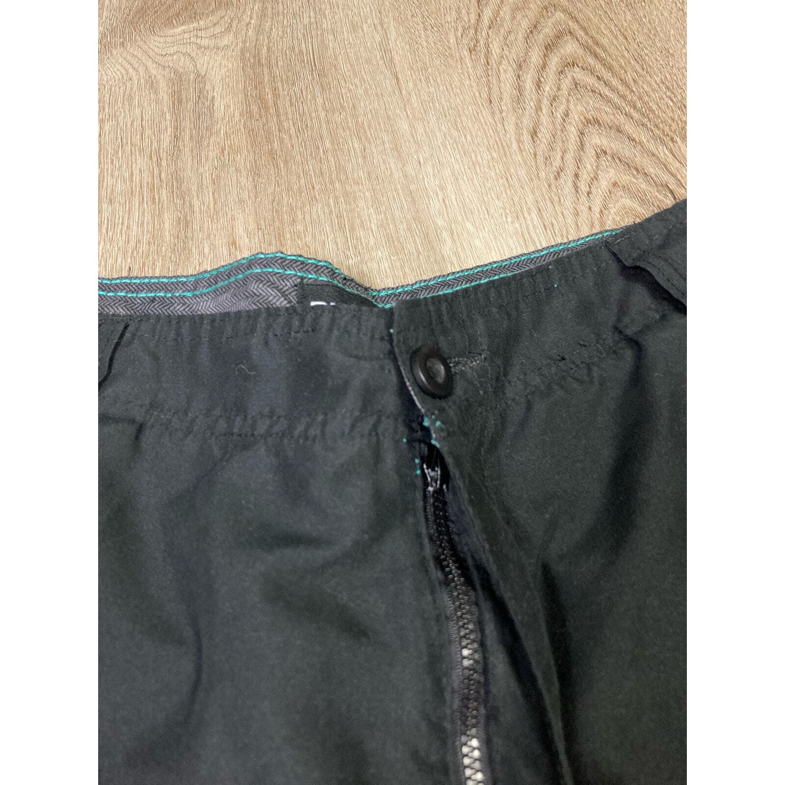 Men's Black Cargo Shorts Size 36 Casual Multiple Pockets - Thumbnail 8