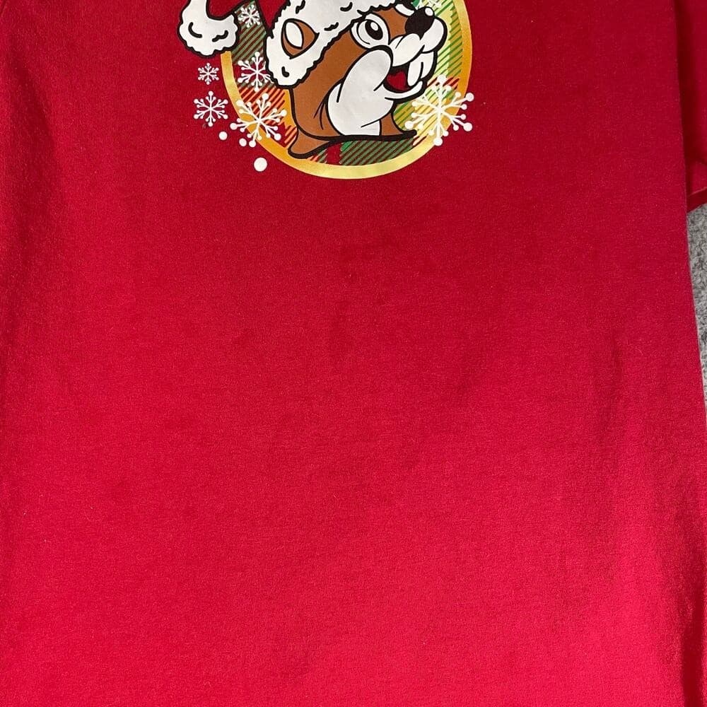 Buc-ee's Bucees 2023 Christmas Shirt Youth L Red Gingerbread Holiday Graphic Tee - Thumbnail 9