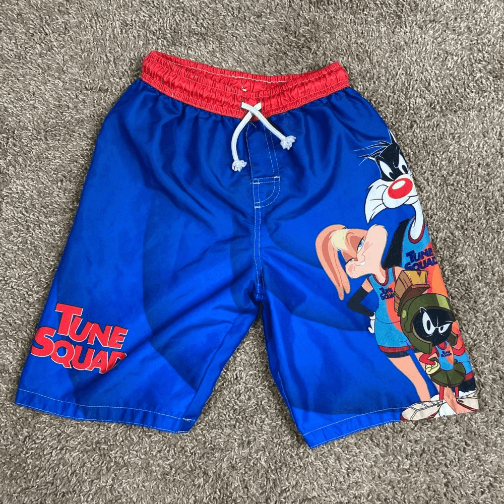 Space Jam Swim Trunks Shorts Youth Size M 10/12 Tune Squad Swimsuit Swimwear - Thumbnail 3