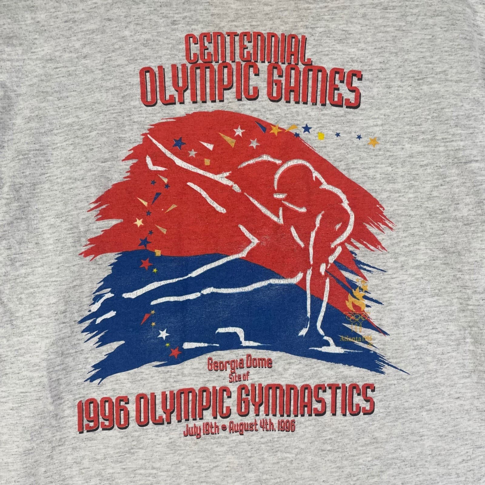 1996 Atlanta Olympics Gymnastics T Shirt Mens L Hanes Heavyweight Centennial - Thumbnail 7