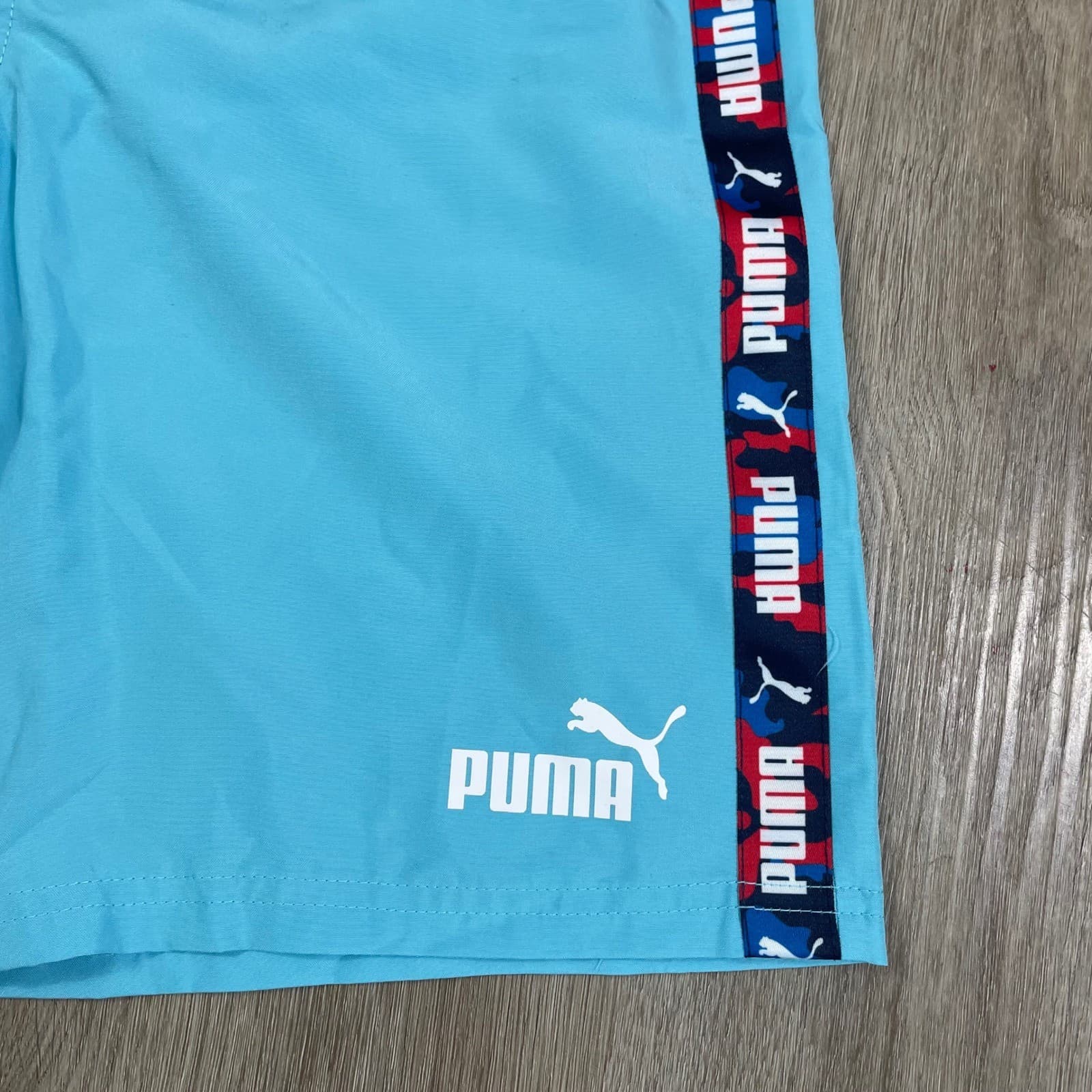 Puma Athletic Shorts Womens Large Blue Training Gym Workout Running Logo - Thumbnail 8