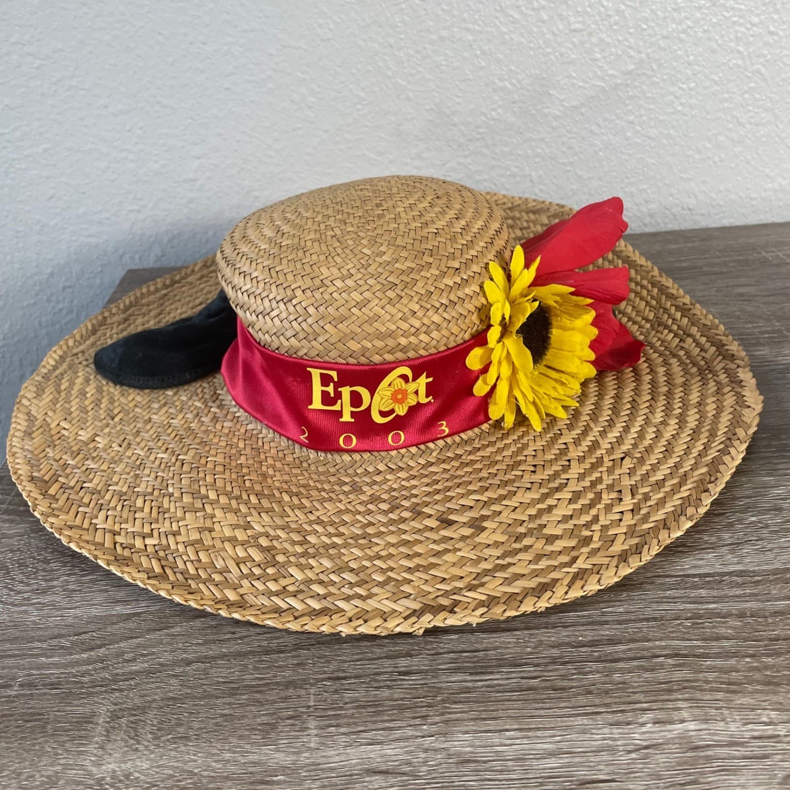 Disney Epcot Flower Garden Festival 2003 10th Anniversary Straw Hat Small - Thumbnail 5