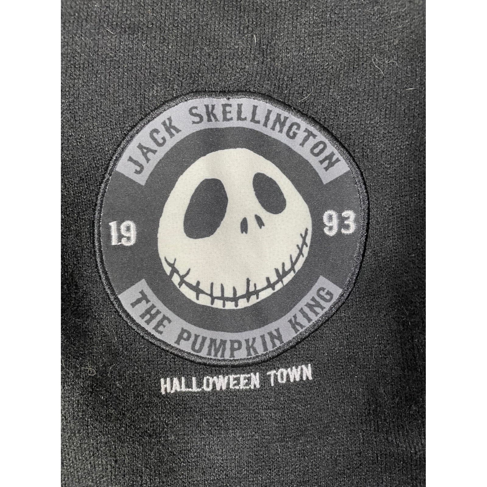 Disney Jack Skellington Cardigan Men's Medium Black Gray Varsity Style Sweater - Thumbnail 10