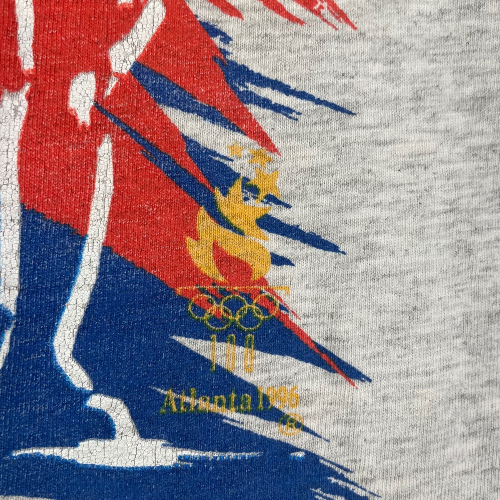 1996 Atlanta Olympics Gymnastics T Shirt Mens L Hanes Heavyweight Centennial - Thumbnail 9