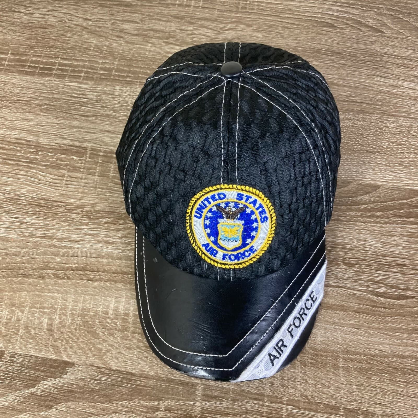 United States Air Force Hat USAF Unisex Military Embroidered USA Vet Black OSFA - Thumbnail 5
