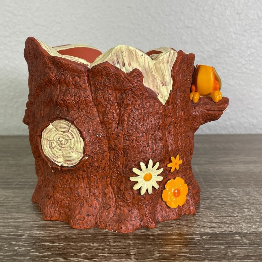Disney Winnie the Pooh Tree Stump Ceramic Planter Decorative Display - Thumbnail 3