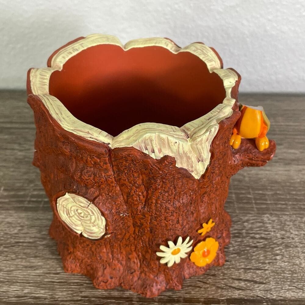 Disney Winnie the Pooh Tree Stump Ceramic Planter Decorative Display - Thumbnail 2