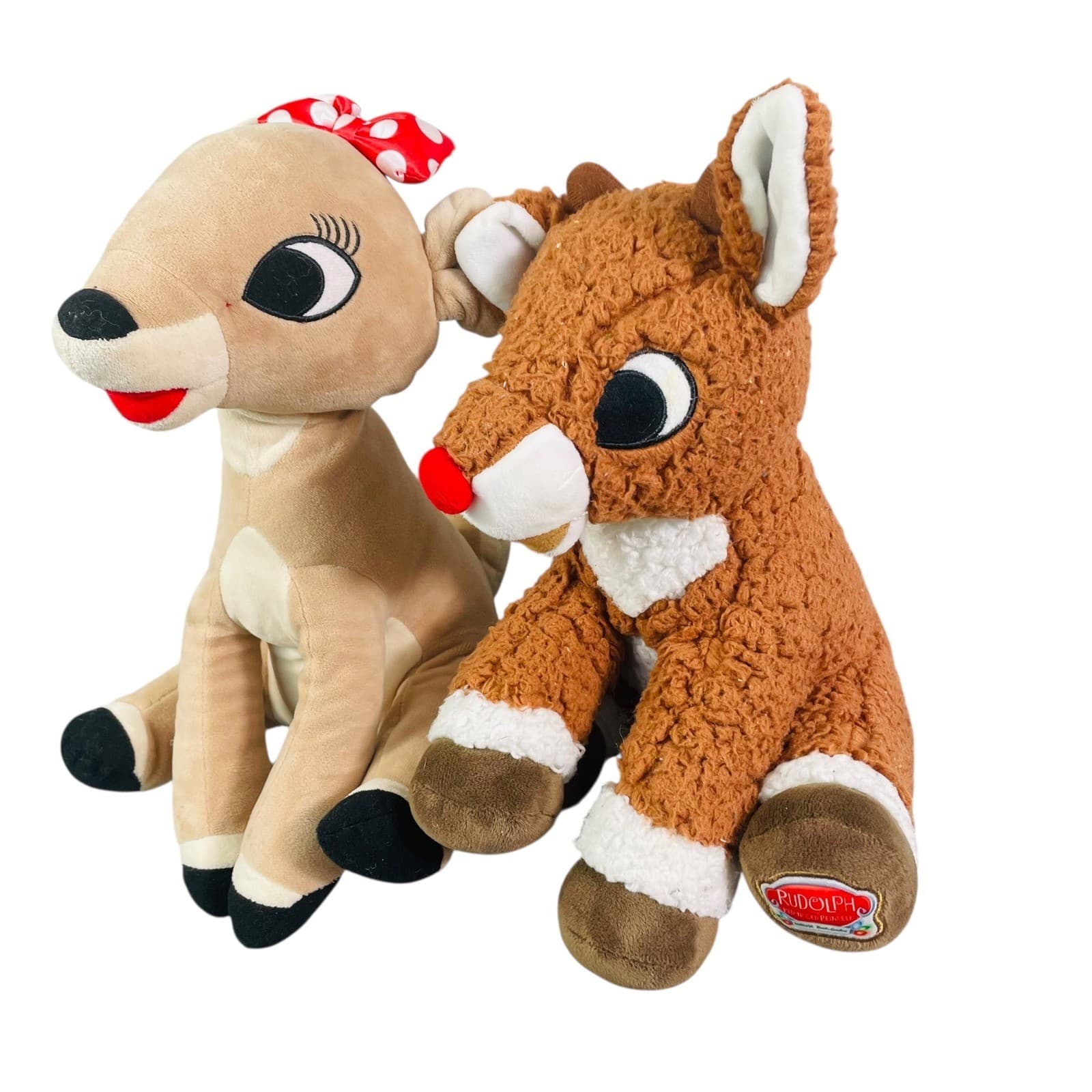 Rudolph Clarice Plush Lot Red Nosed Reindeer Christmas SeaWorld Busch Gardens - Thumbnail 5