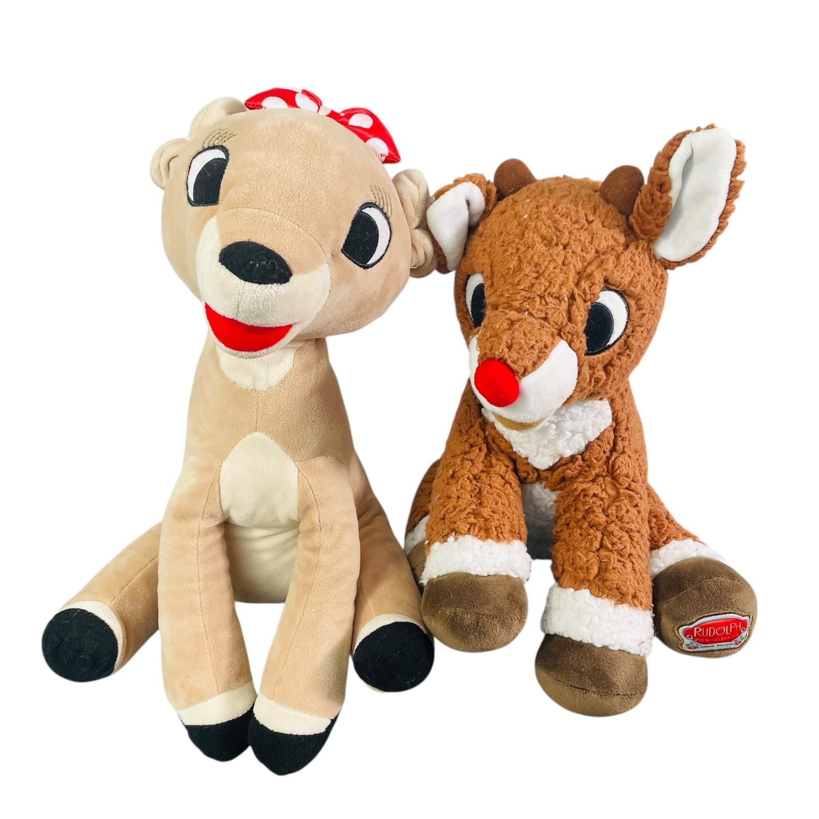 Rudolph Clarice Plush Lot Red Nosed Reindeer Christmas SeaWorld Busch Gardens - Thumbnail 4