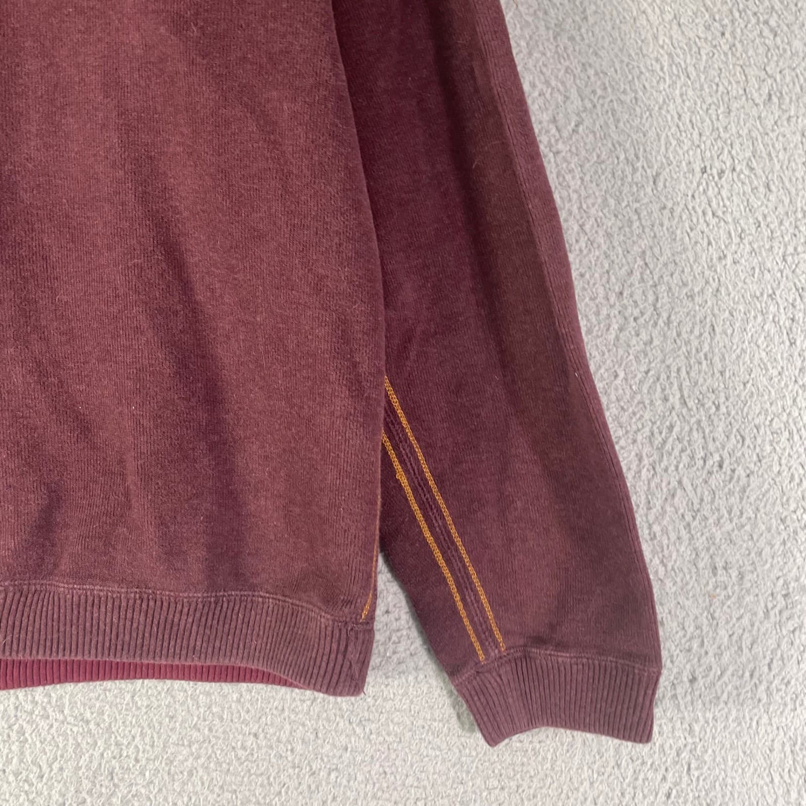 Tommy Bahama Flipshore Sweatshirt Mens Large Reversible Half Zip Burgundy - Thumbnail 7