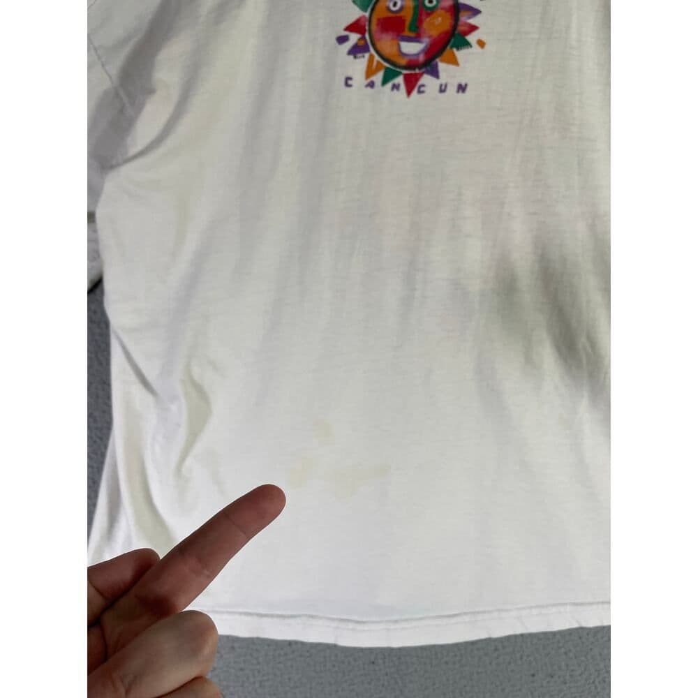 Vintage Cancun Mexico T Shirt Mens XL Sun Face Graphic Tee Miro Toucan 90s - Thumbnail 13