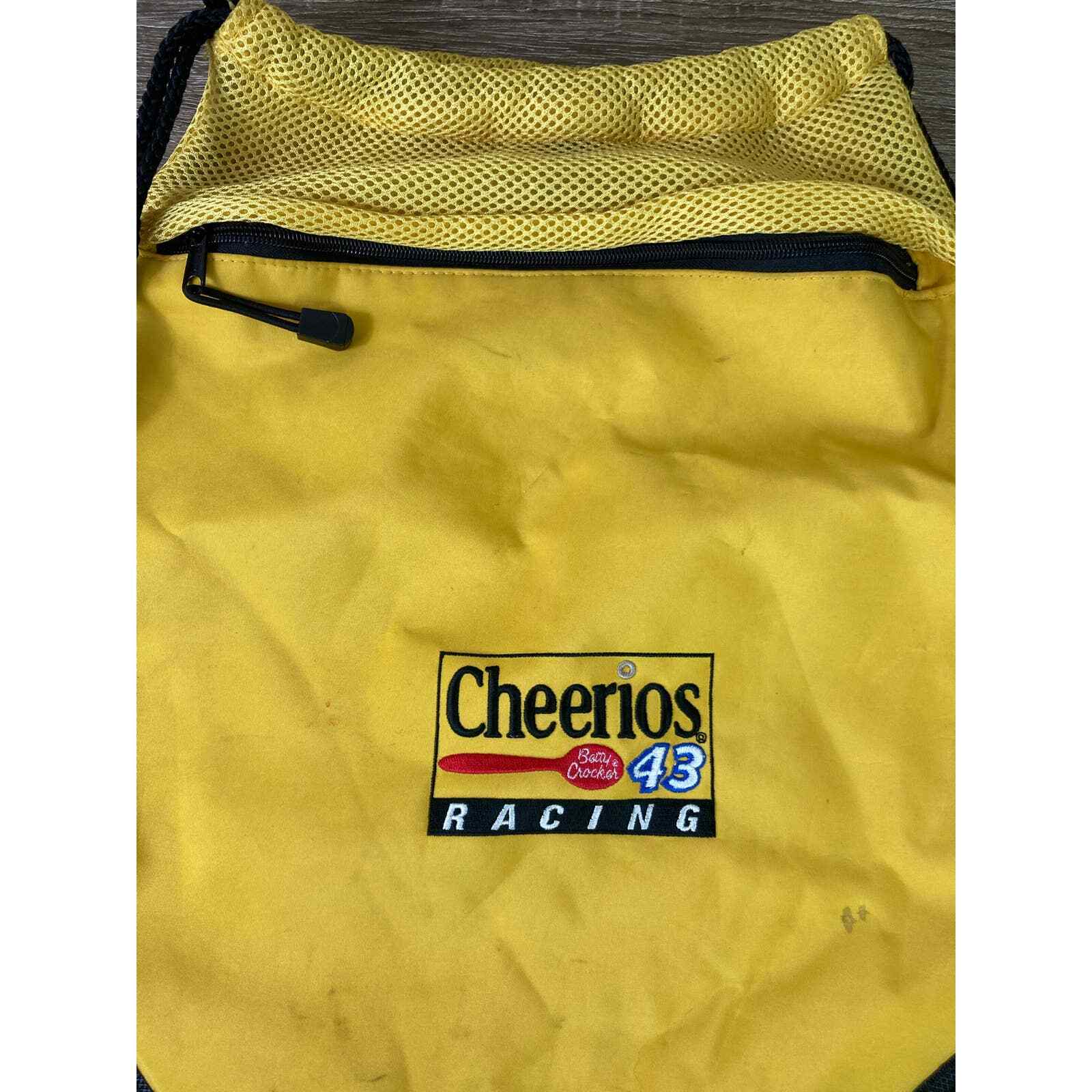 Vintage Cheerios Racing Drawstring Bag Richard Petty 43 NASCAR Promo Yellow - Thumbnail 4
