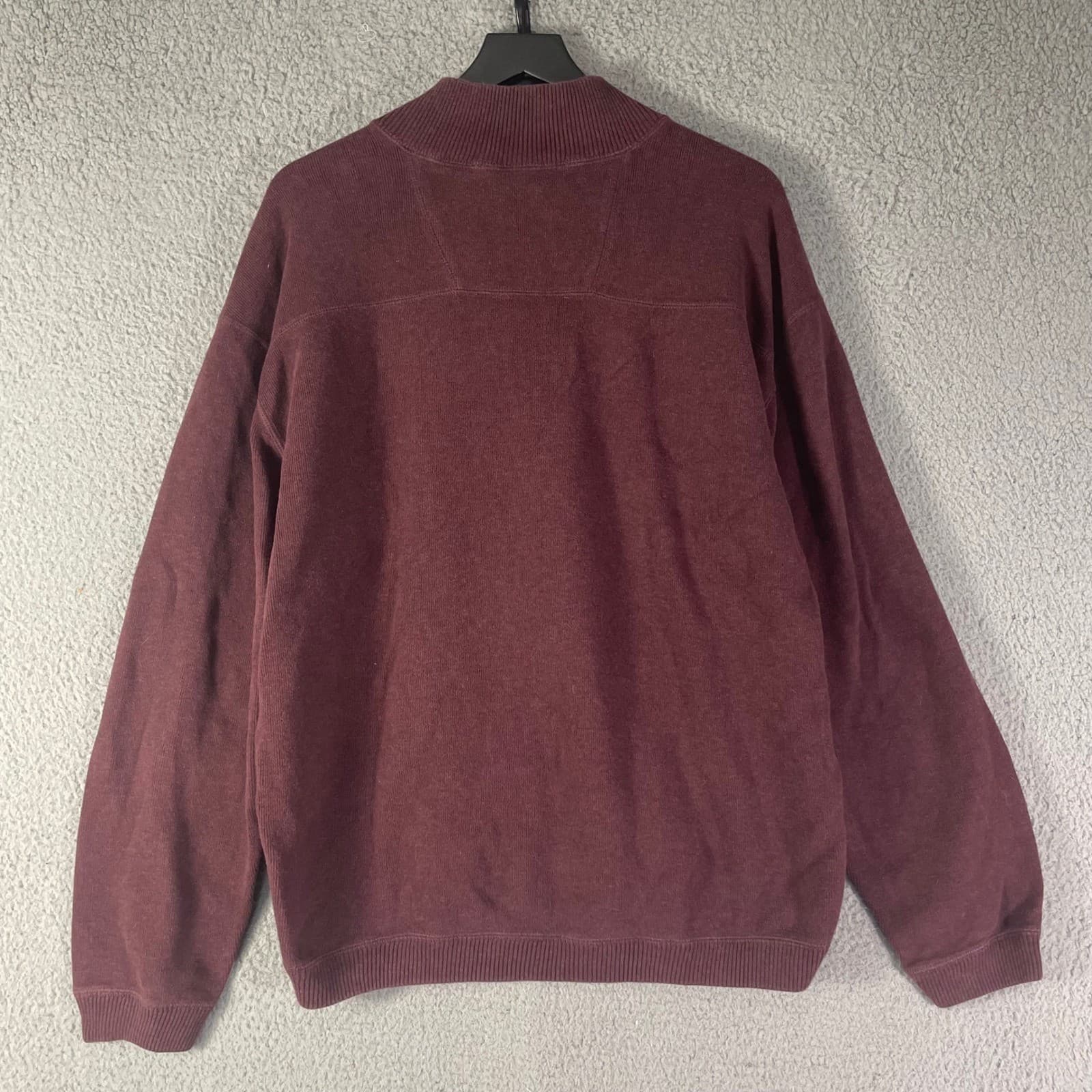 Tommy Bahama Flipshore Sweatshirt Mens Large Reversible Half Zip Burgundy - Thumbnail 10